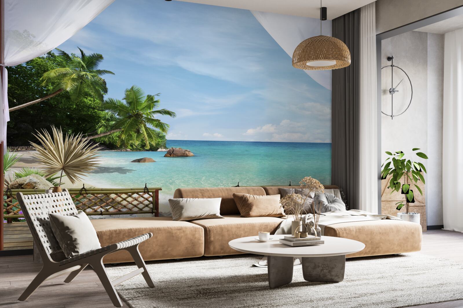 Papier peint l'accès à la plage et au bord de mer