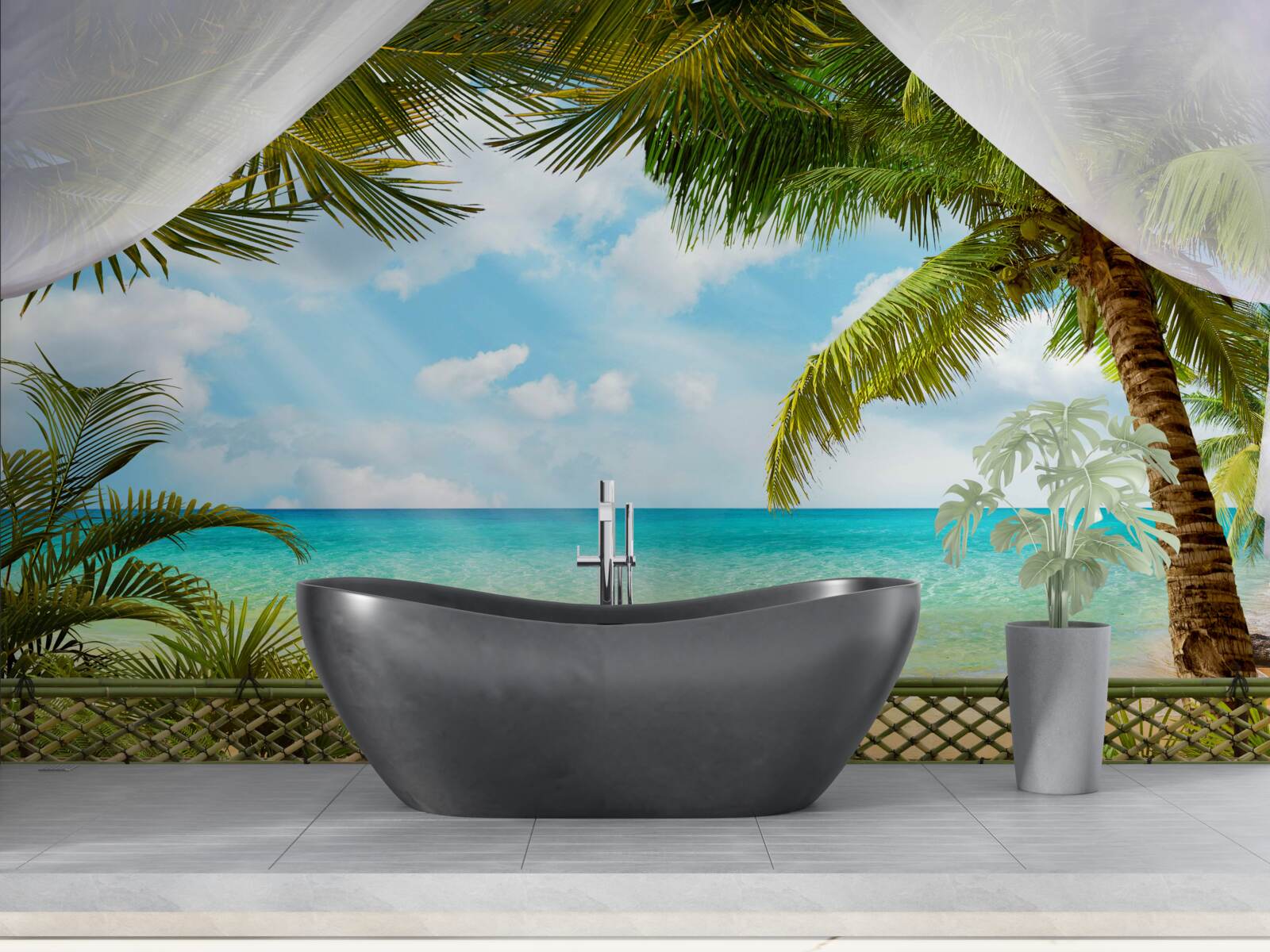 Papier peint vue pittoresque sur la mer