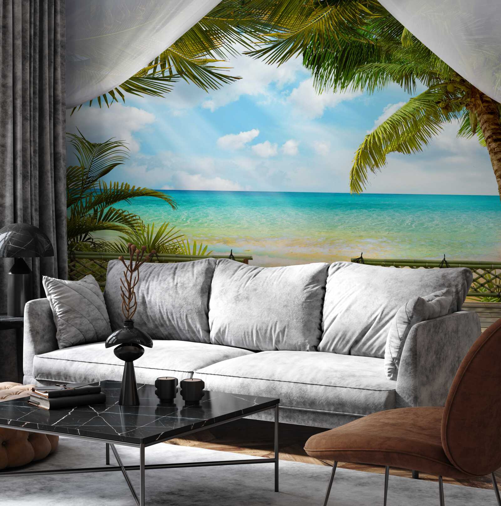 Papier peint vue pittoresque sur la mer