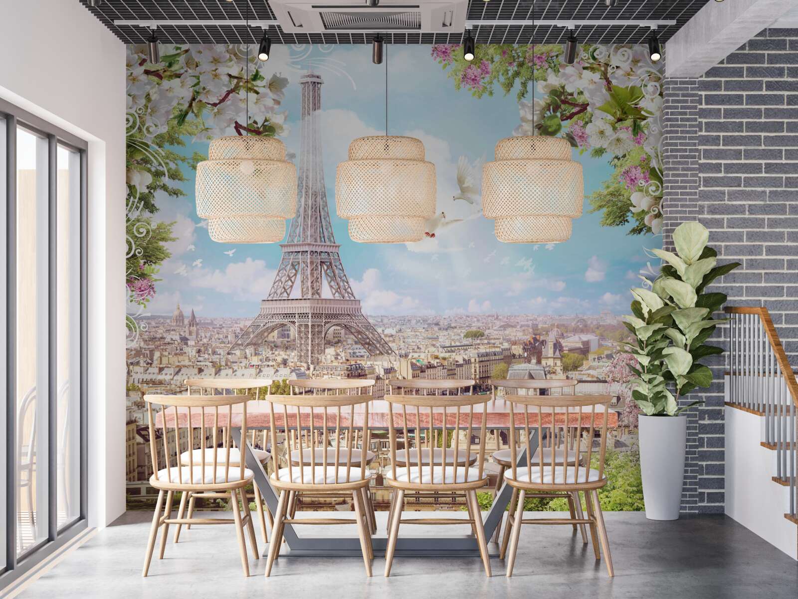 Papier peint la grâce et le charme de paris