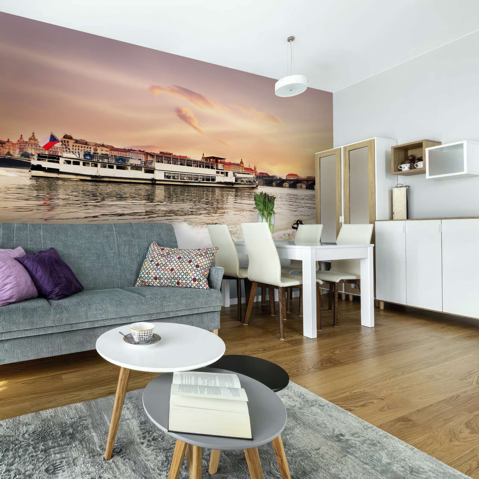 Papier peint canards près de l'étang