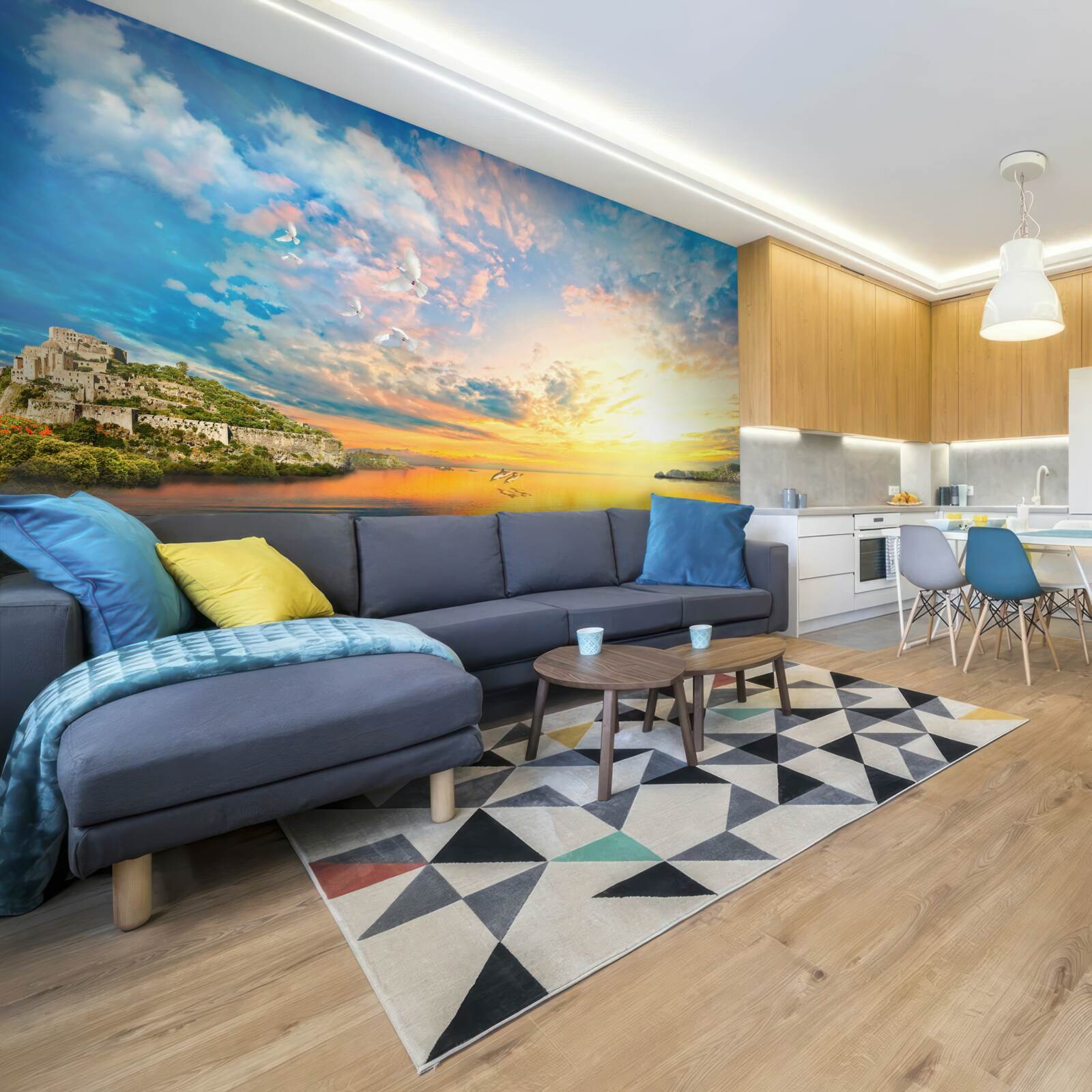 Papier peint les dauphins sortent de l'eau