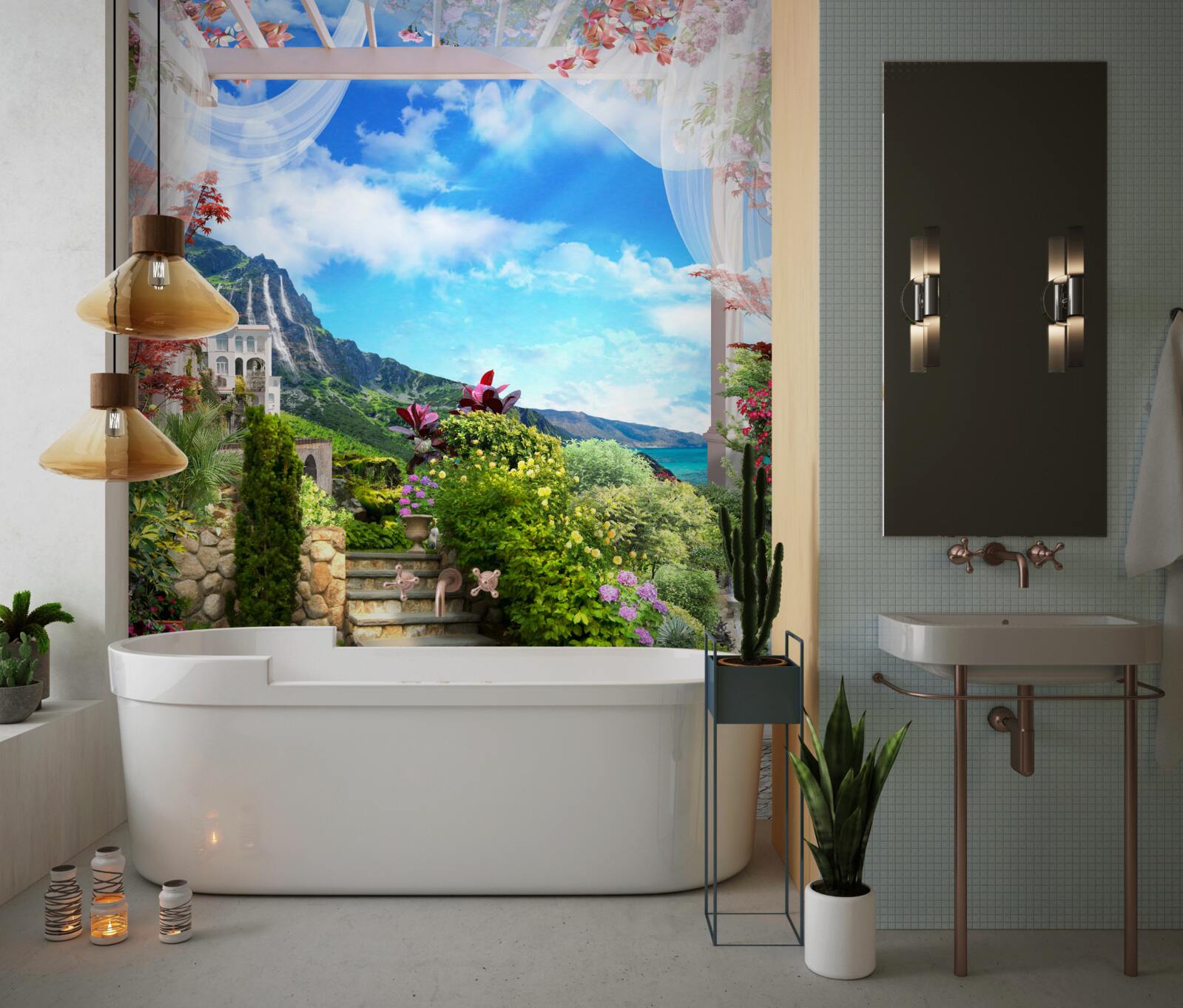 Papier peint jardin côtier