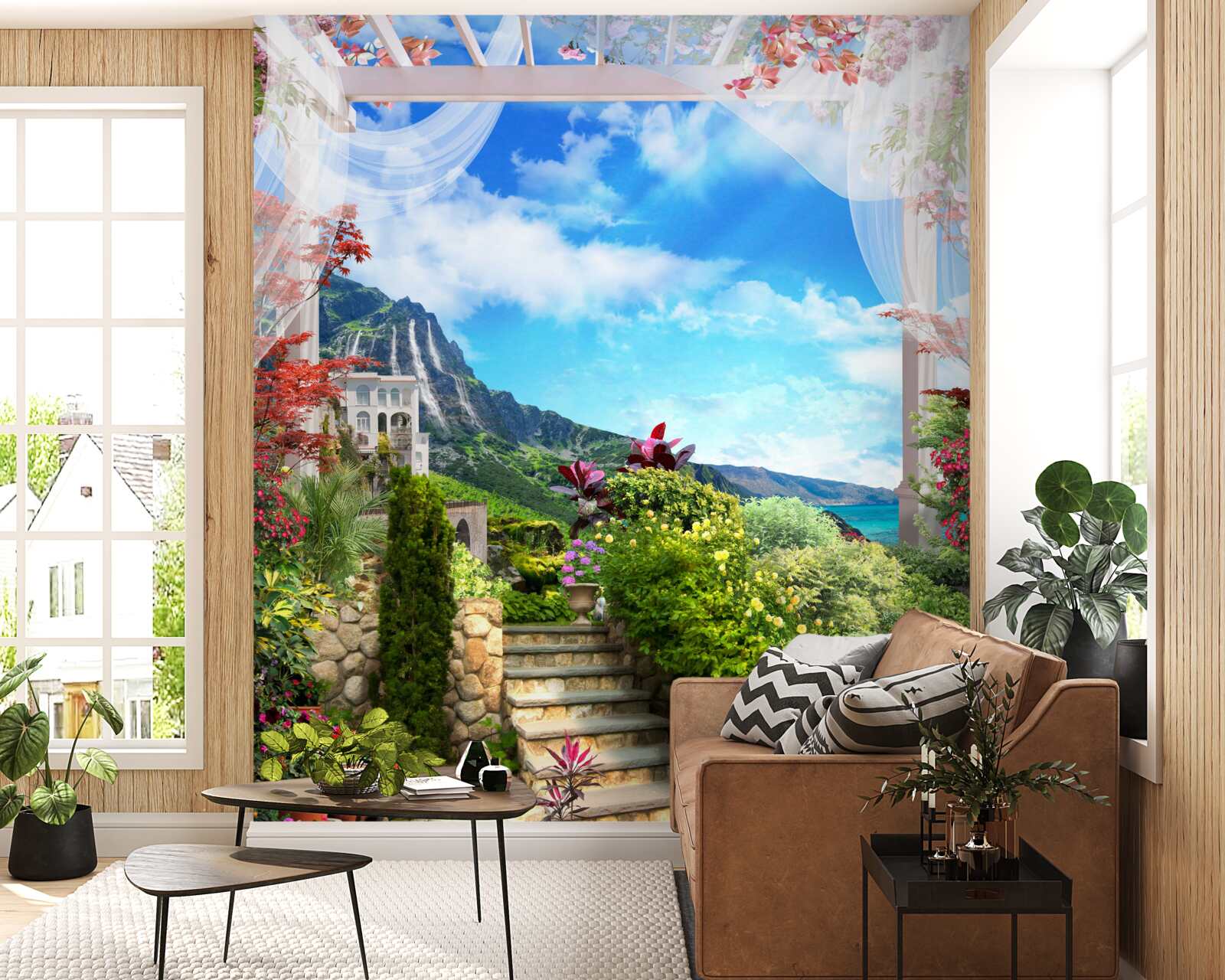 Papier peint jardin côtier