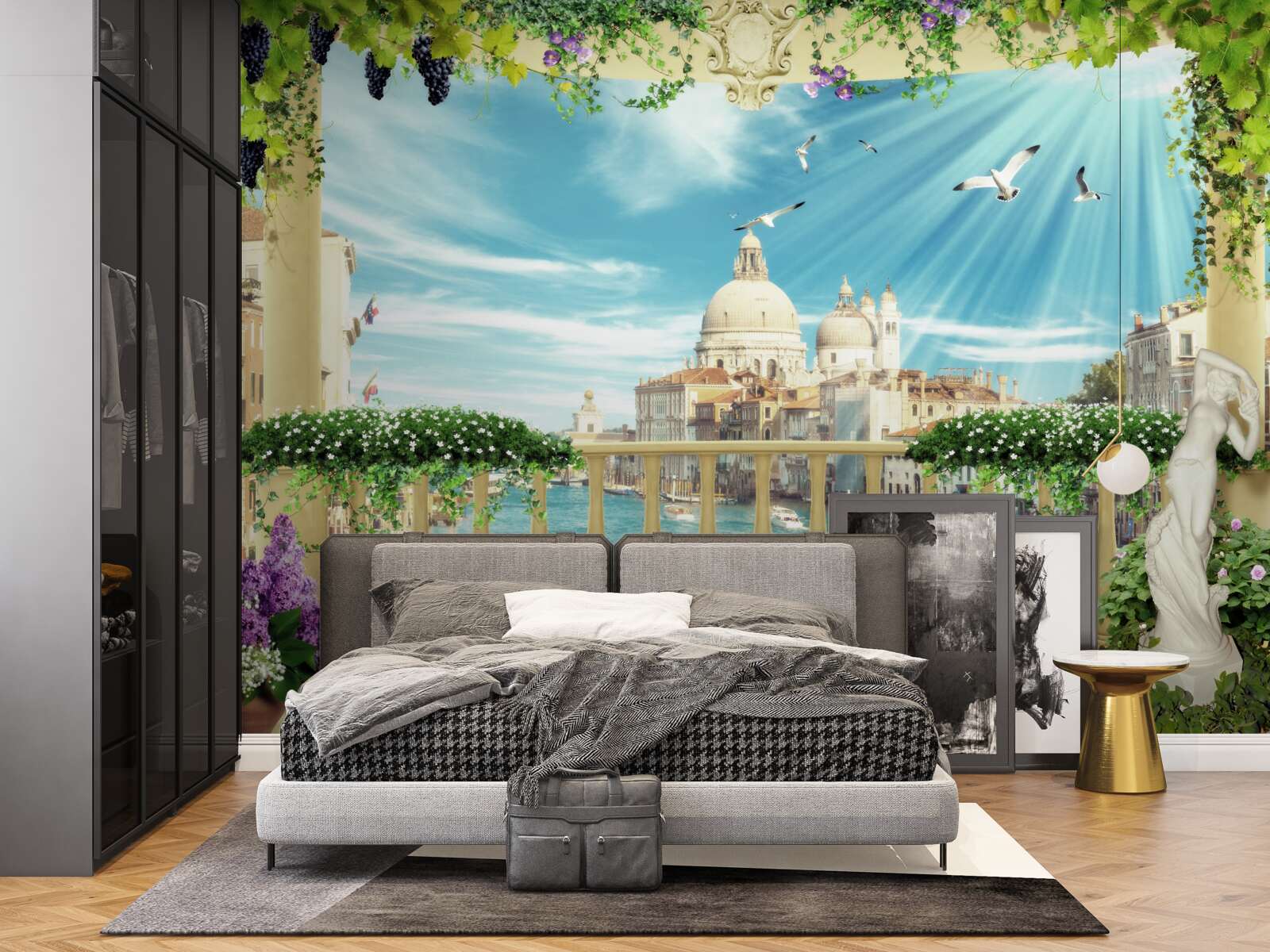 Papier peint vue du balcon sur la grandeur de venise