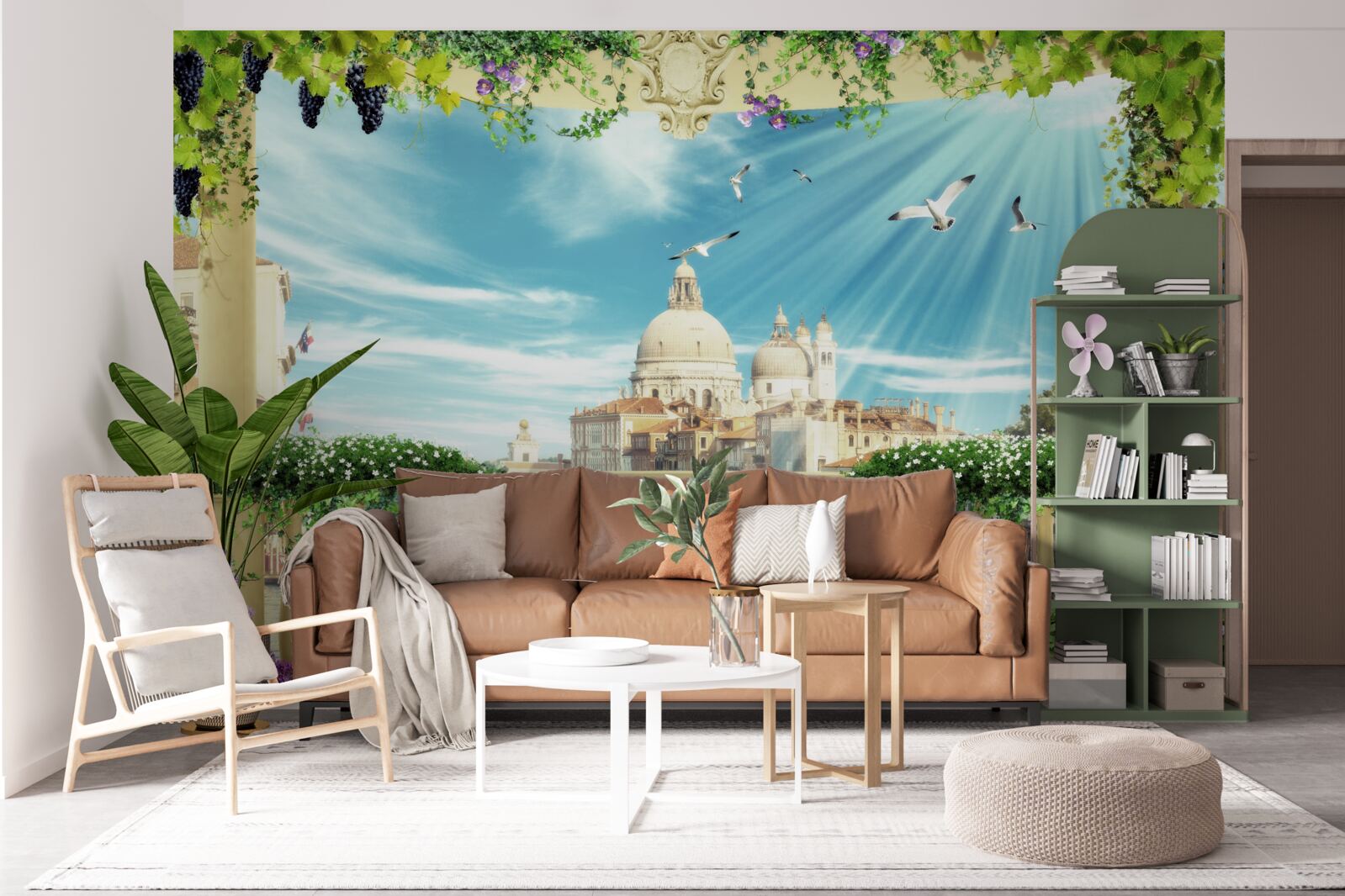 Papier peint vue du balcon sur la grandeur de venise