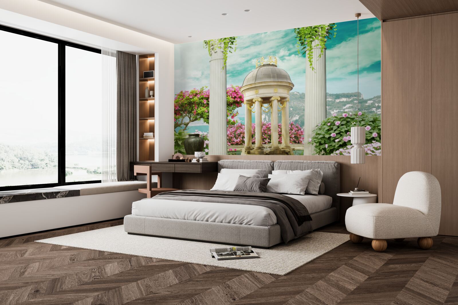 Papier peint fontaine historique étonnante