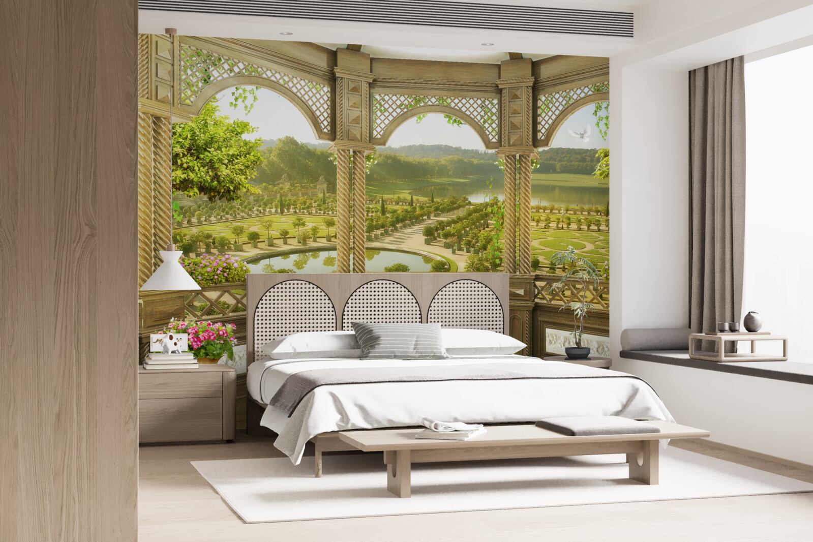 Papier peint élégant belvédère sculpté