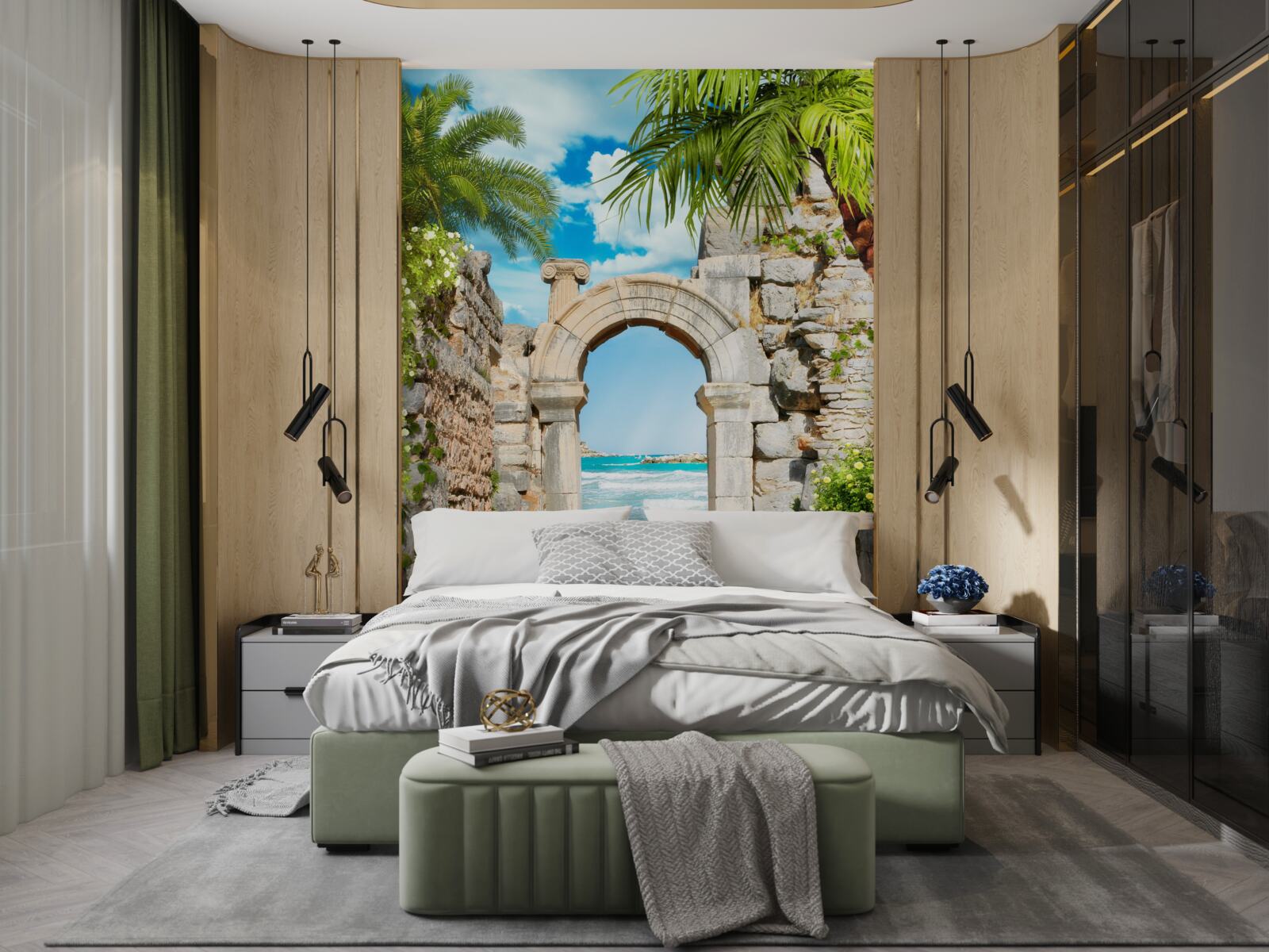 Papier peint arc océanique