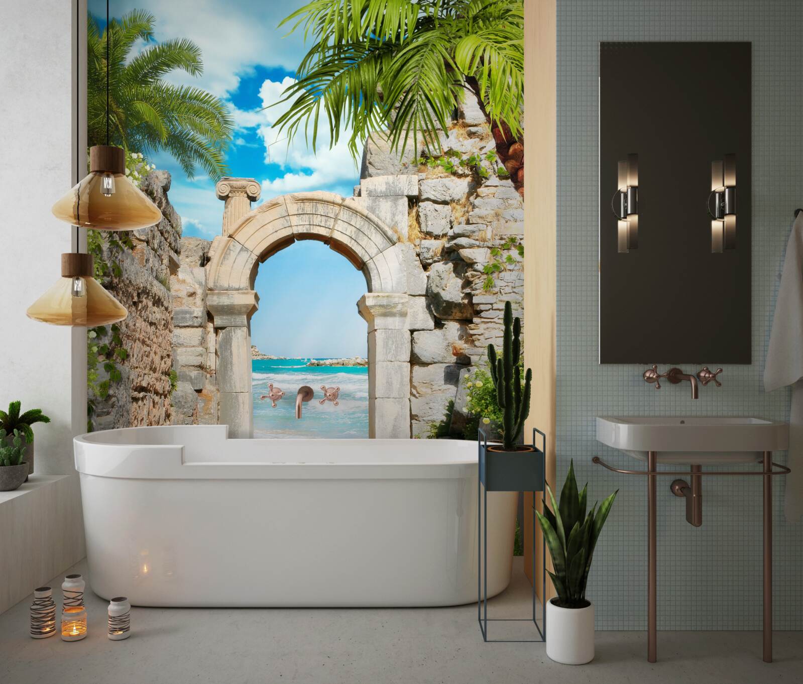 Papier peint arc océanique