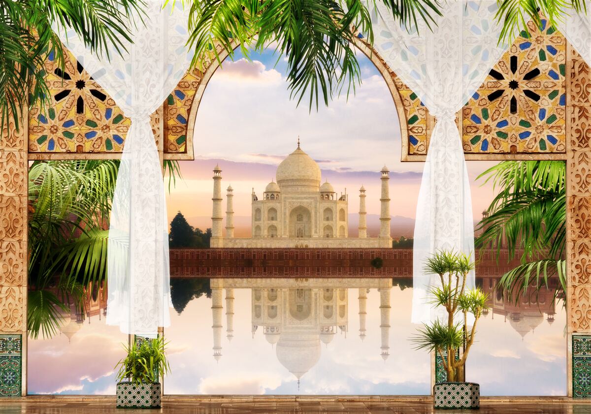 Papier peint paysage du taj mahal