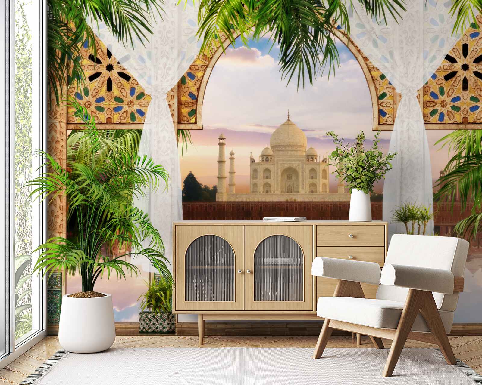 Papier peint paysage du taj mahal