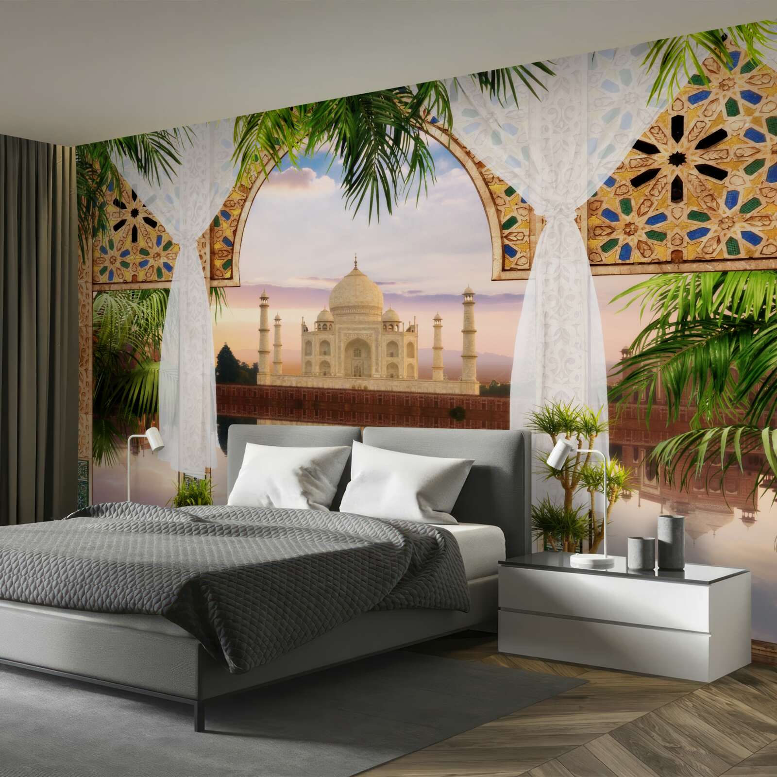 Papier peint paysage du taj mahal