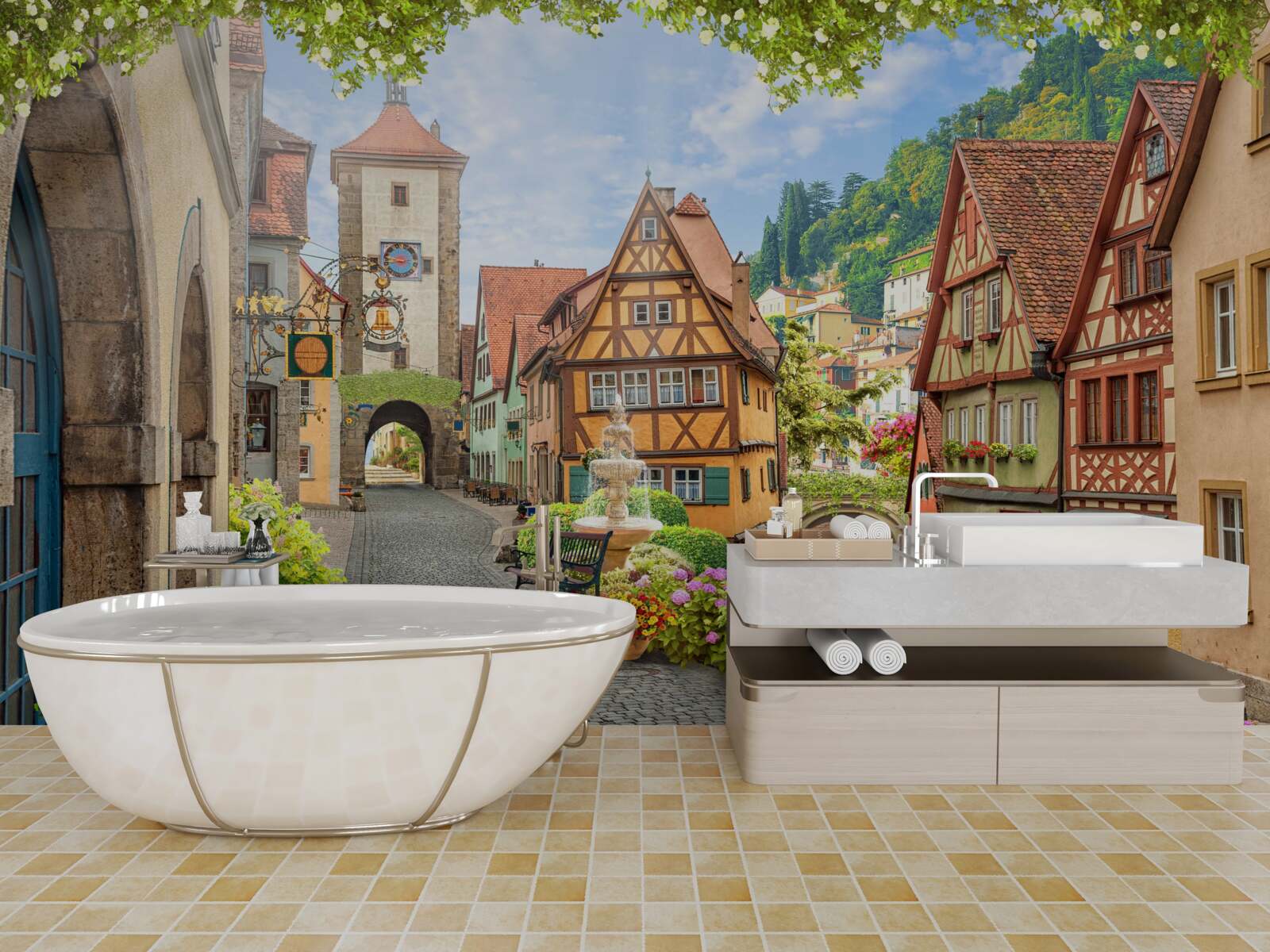 Papier peint une ville étonnante avec de l'histoire