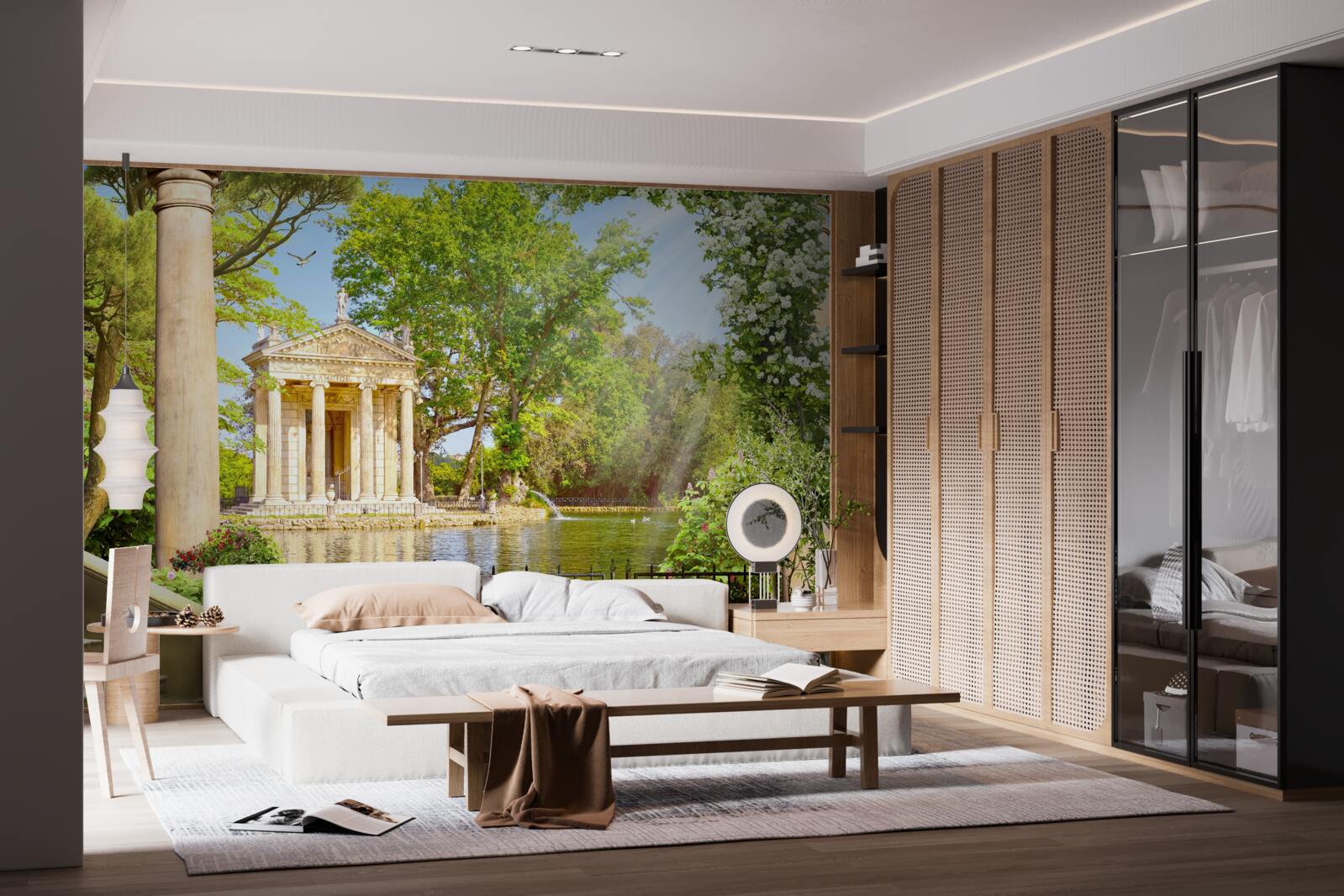 Papier peint panorama du lac et du pavillon