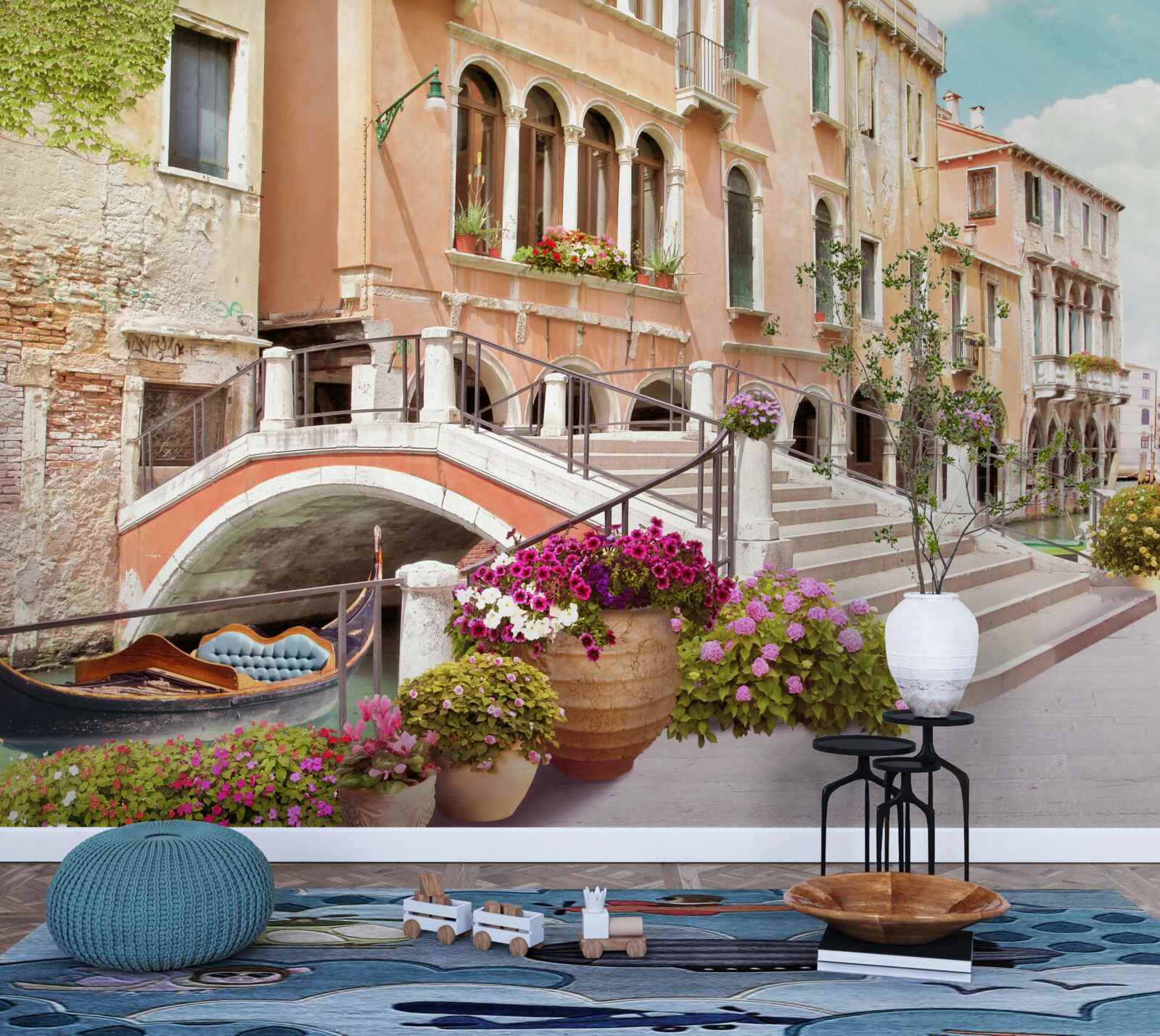 Papier peint maisons à venise