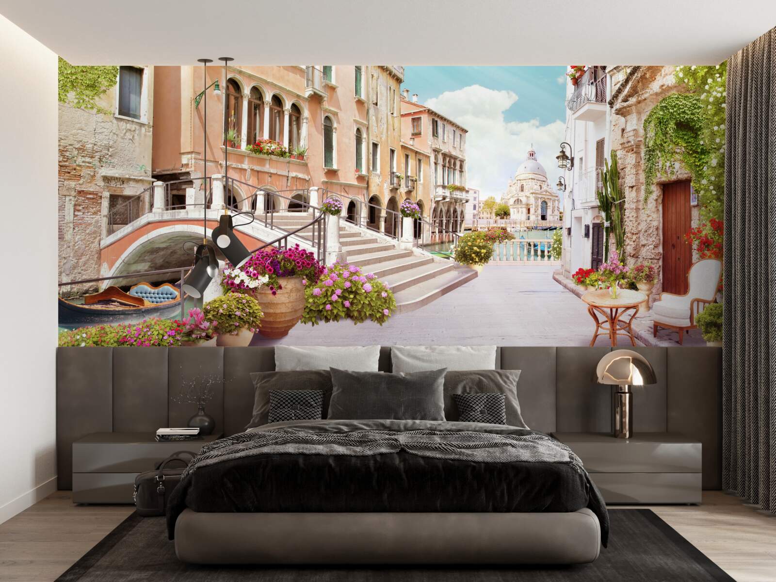 Papier peint maisons à venise