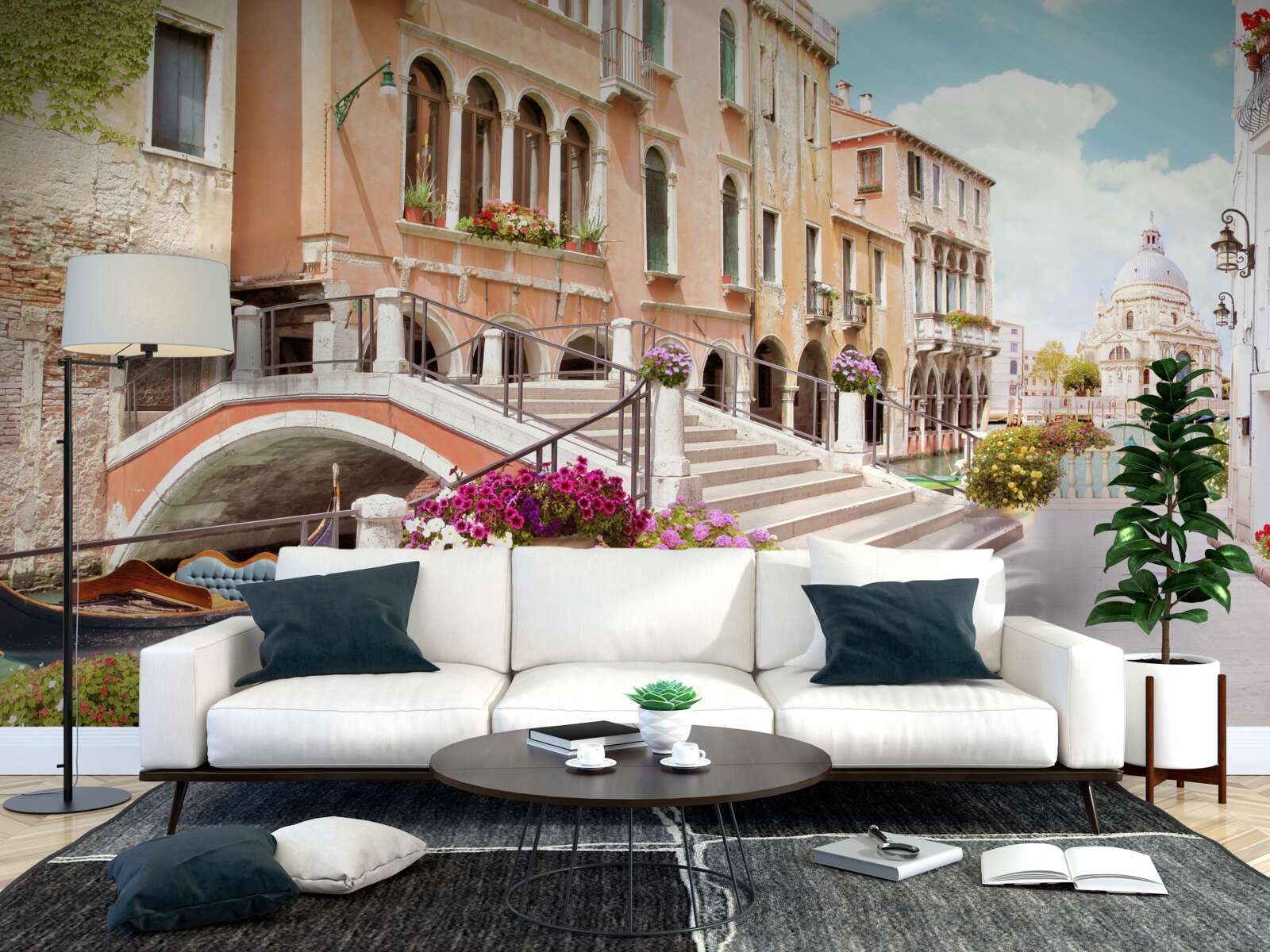 Papier peint maisons à venise