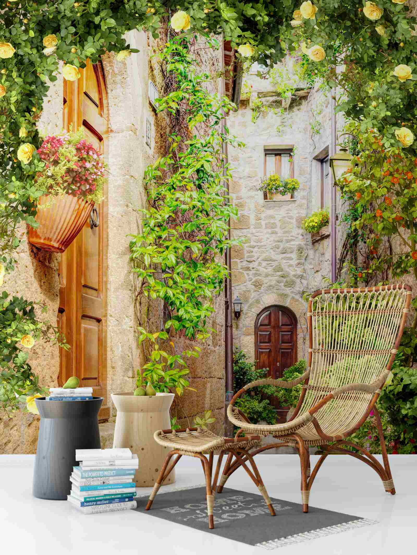 Papier peint rue étroite de la ville