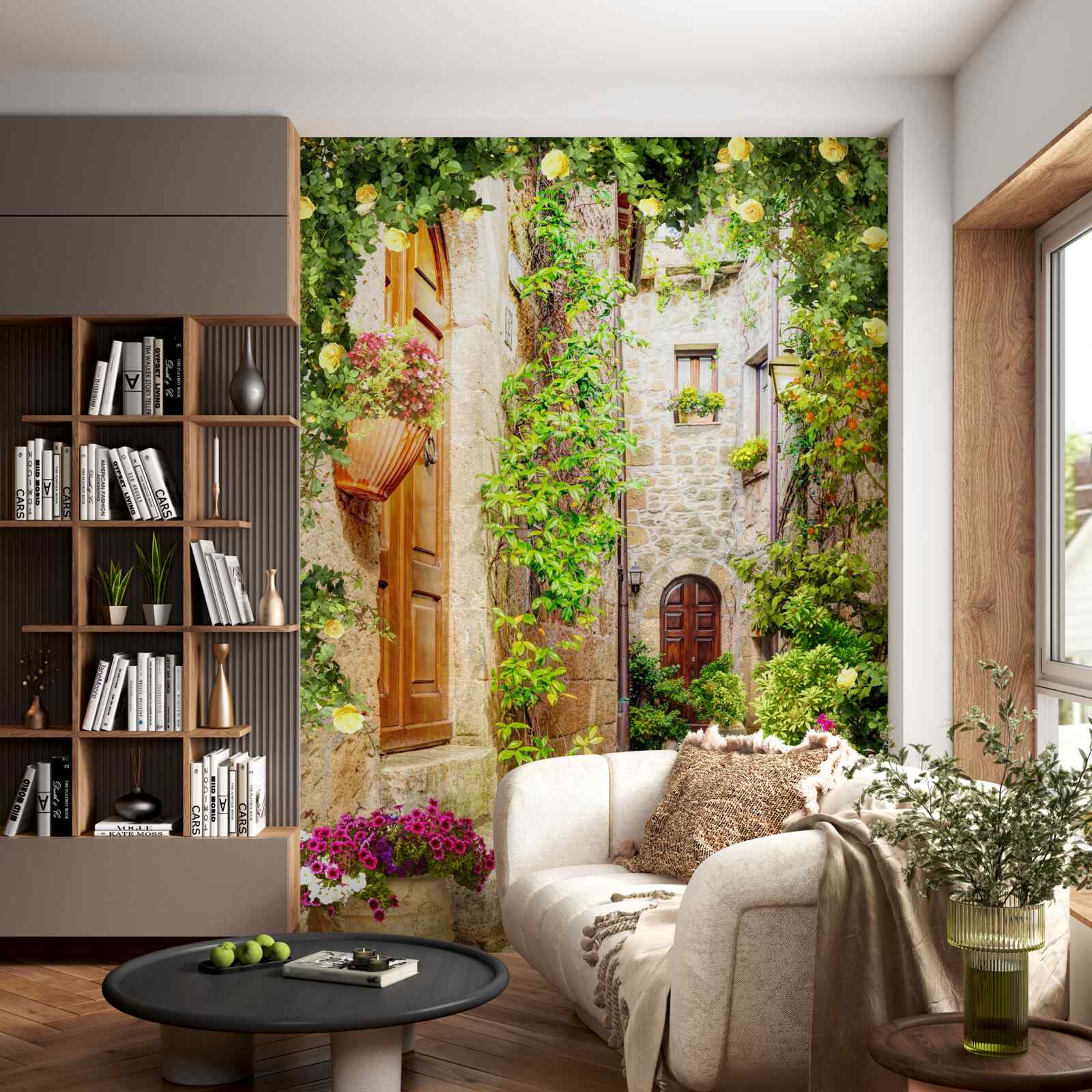 Papier peint rue étroite de la ville