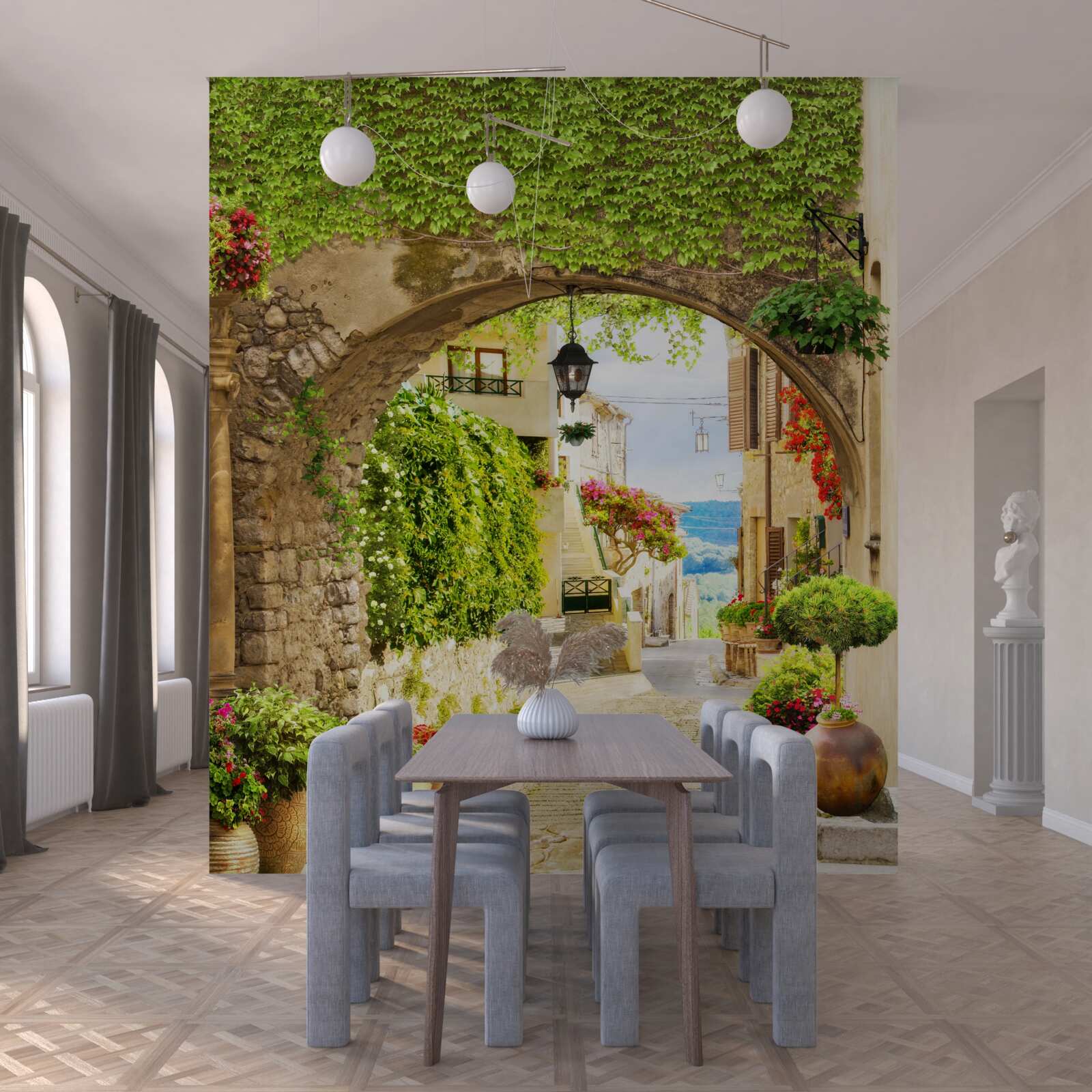 Papier peint chemin de l'avenue à la mer