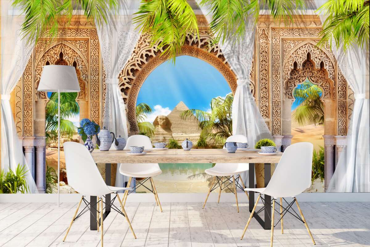 Papier peint palais de style oriental