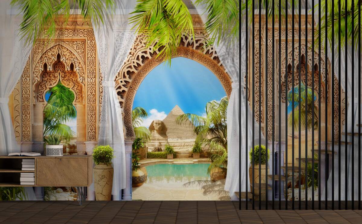 Papier peint palais de style oriental