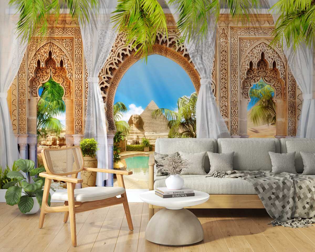 Papier peint palais de style oriental