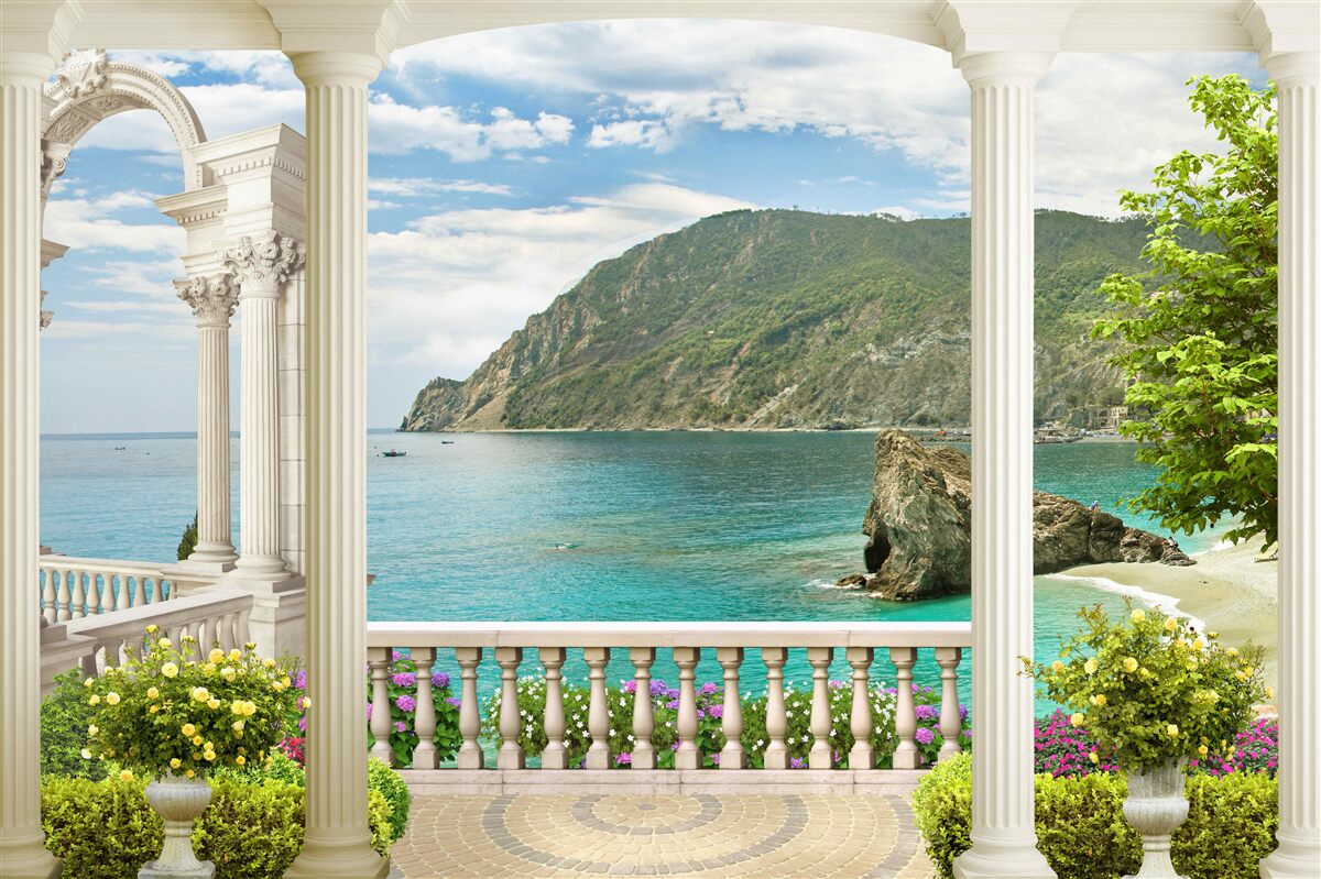 Papier peint colonnes marines