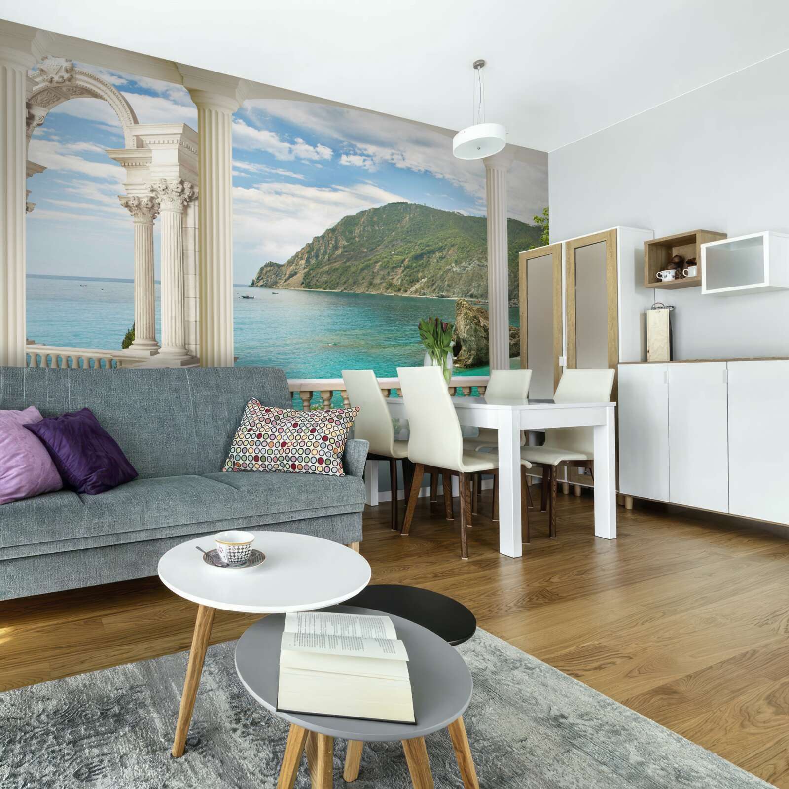 Papier peint colonnes marines