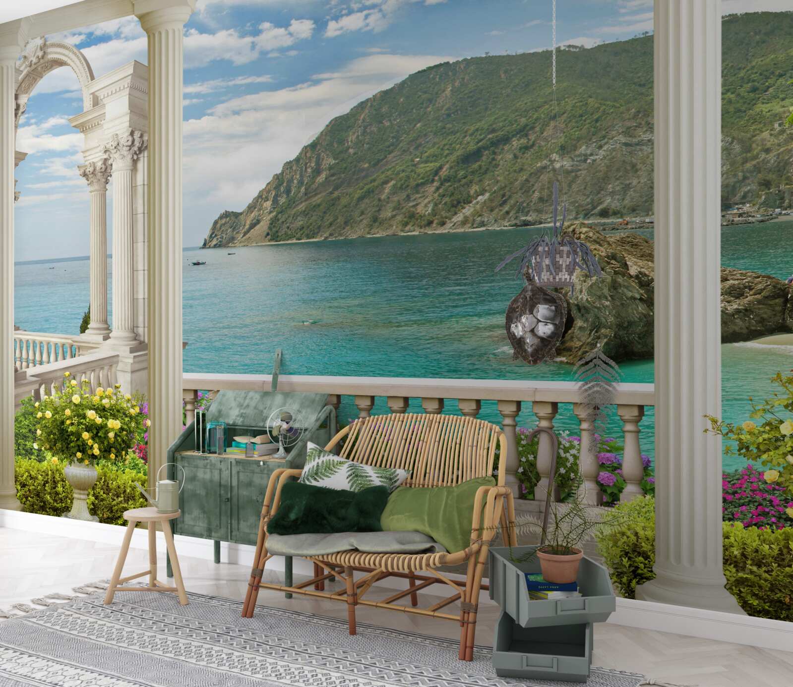 Papier peint colonnes marines