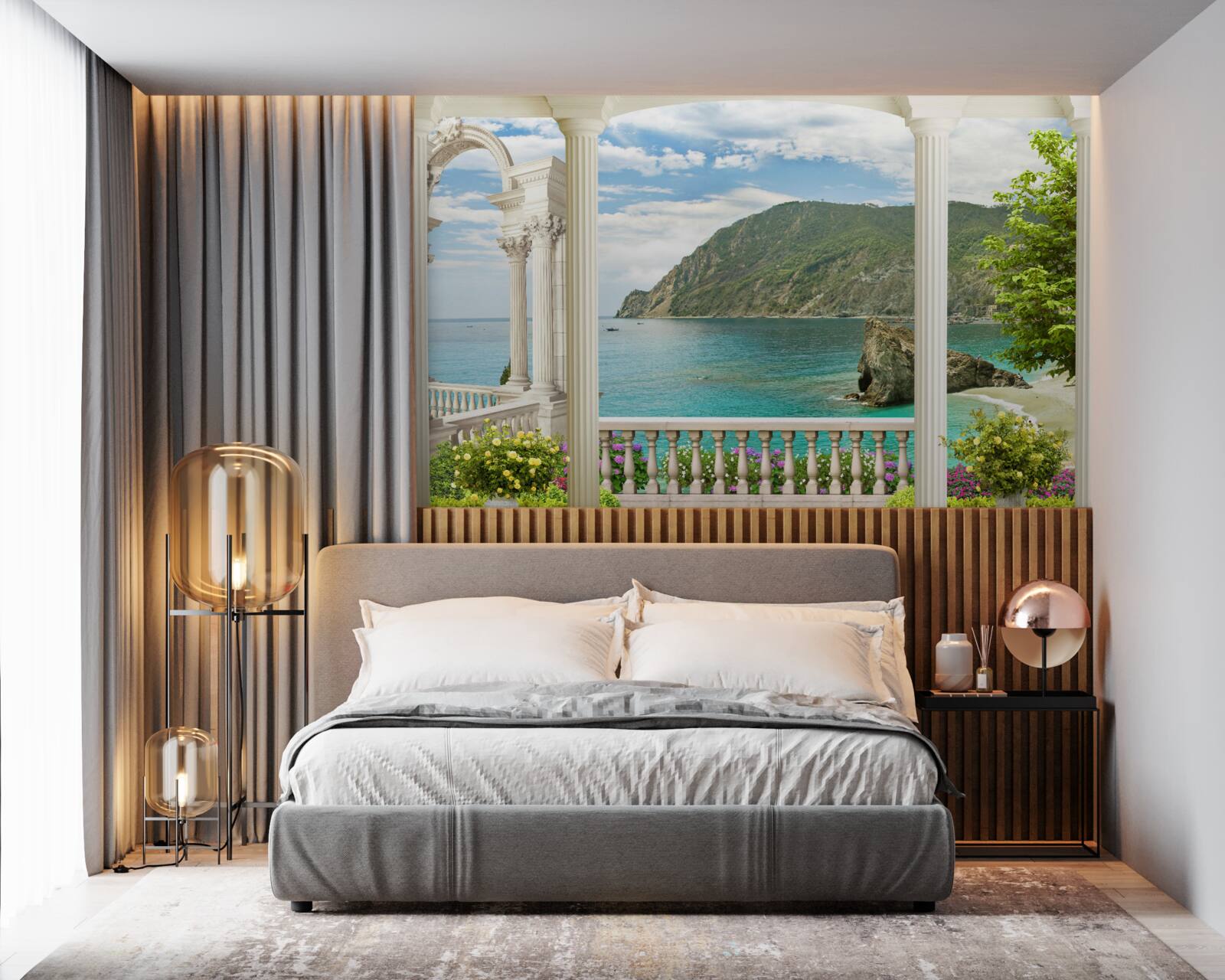 Papier peint colonnes marines