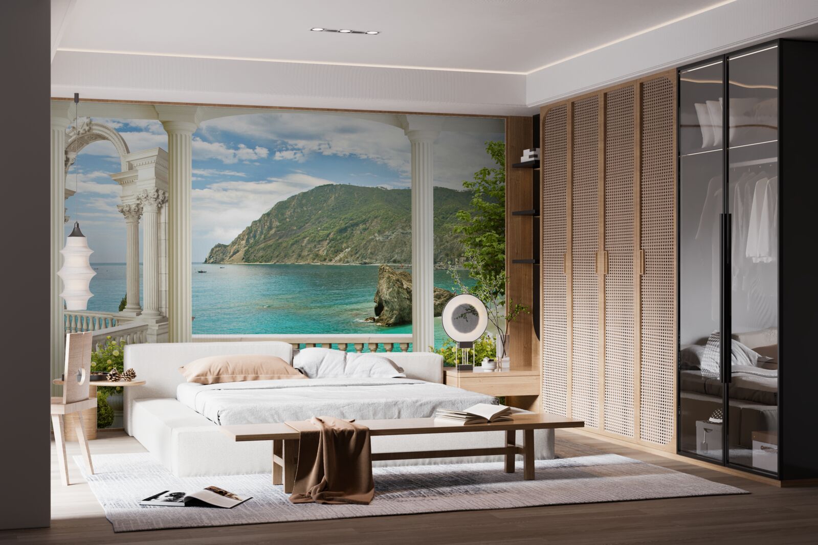 Papier peint colonnes marines