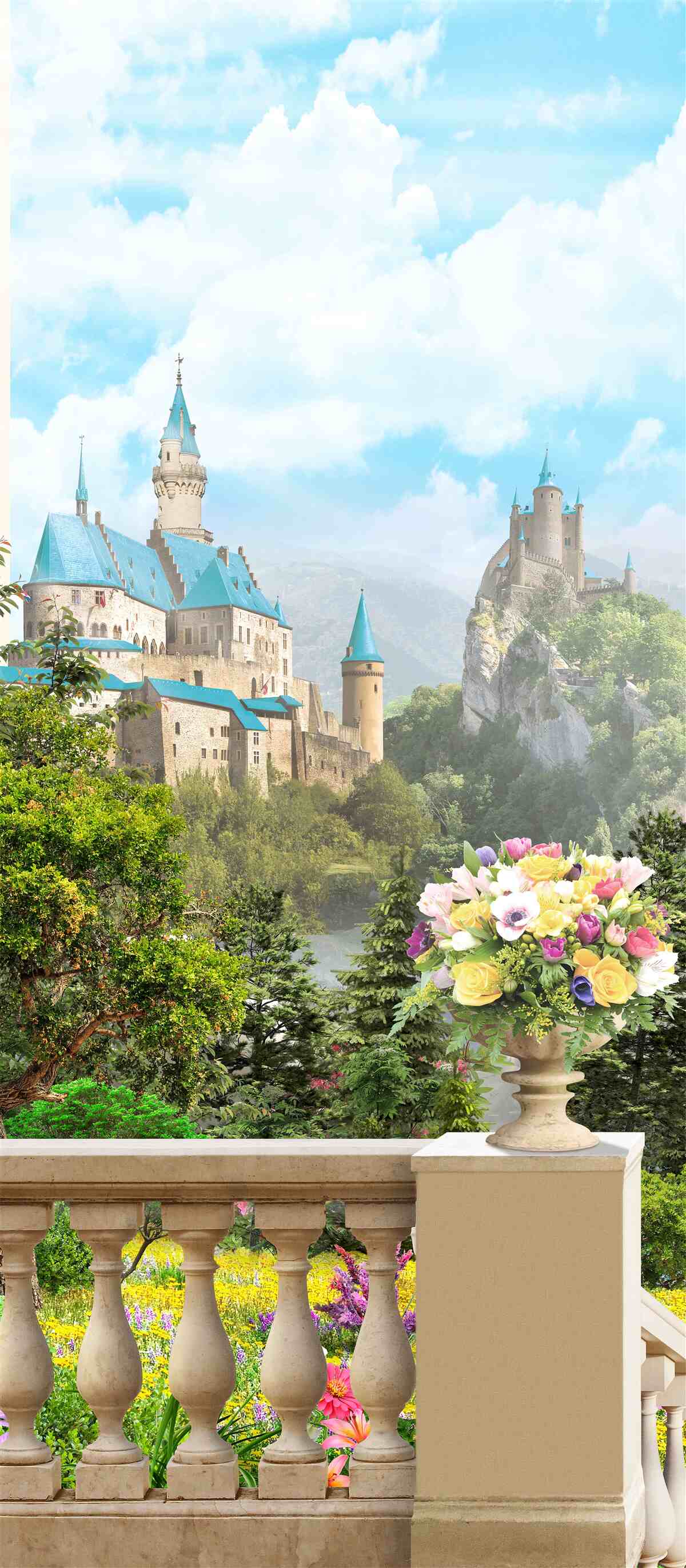 Papier peint image de deux forteresses