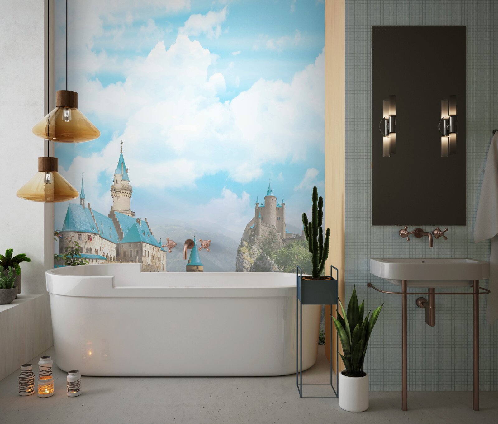 Papier peint image de deux forteresses