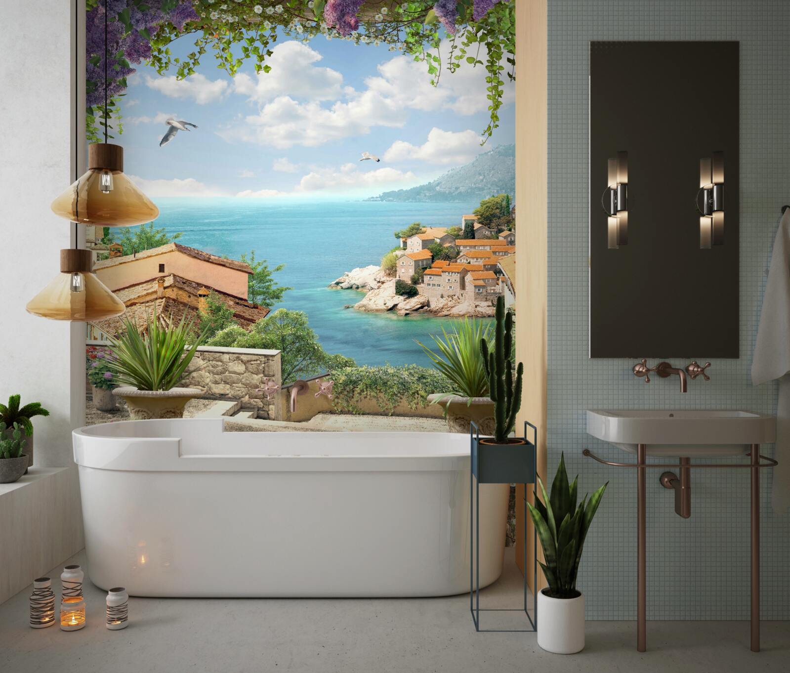 Papier peint grande route de la côte