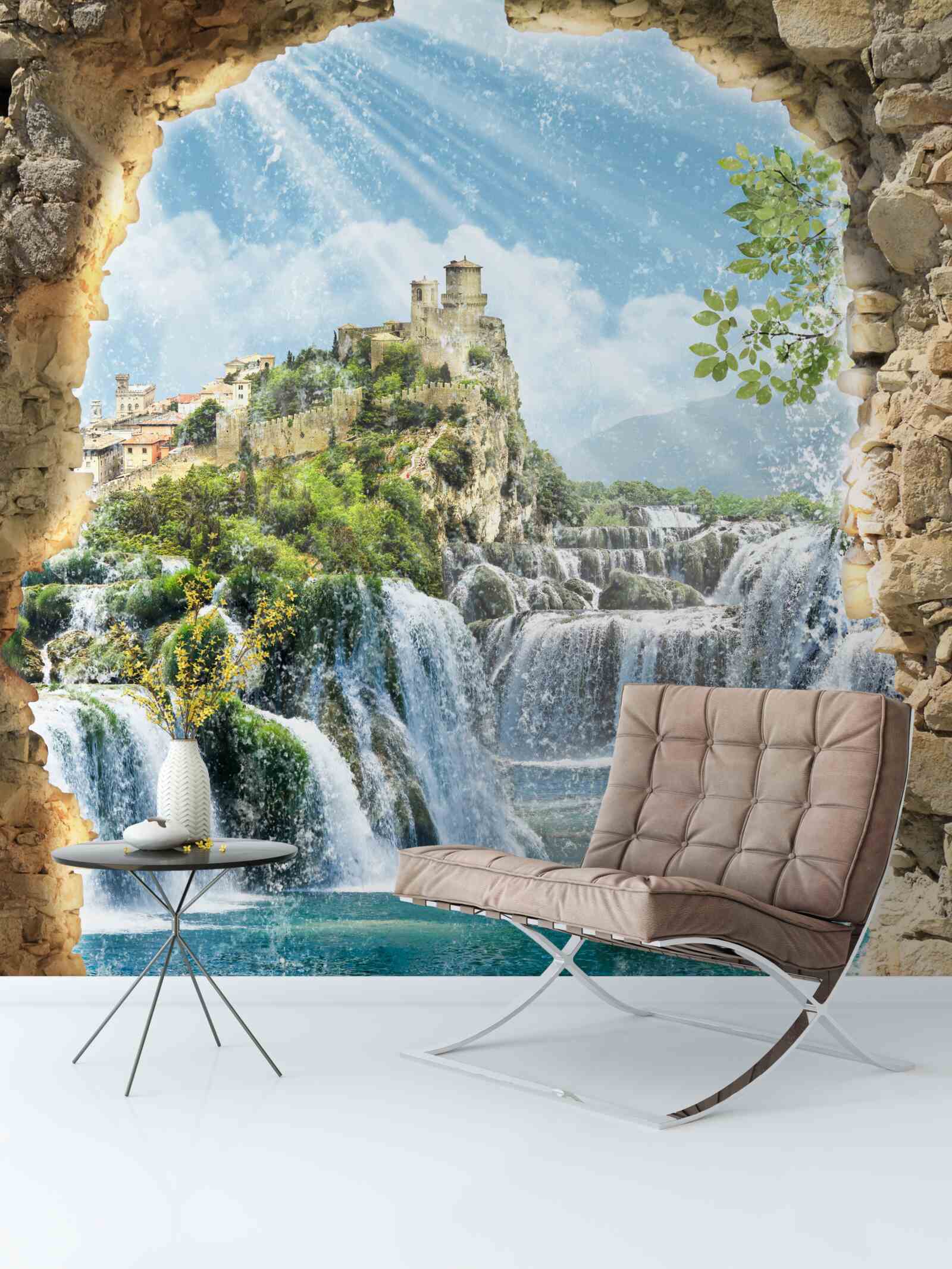 Papier peint panorama de grandes chutes d'eau