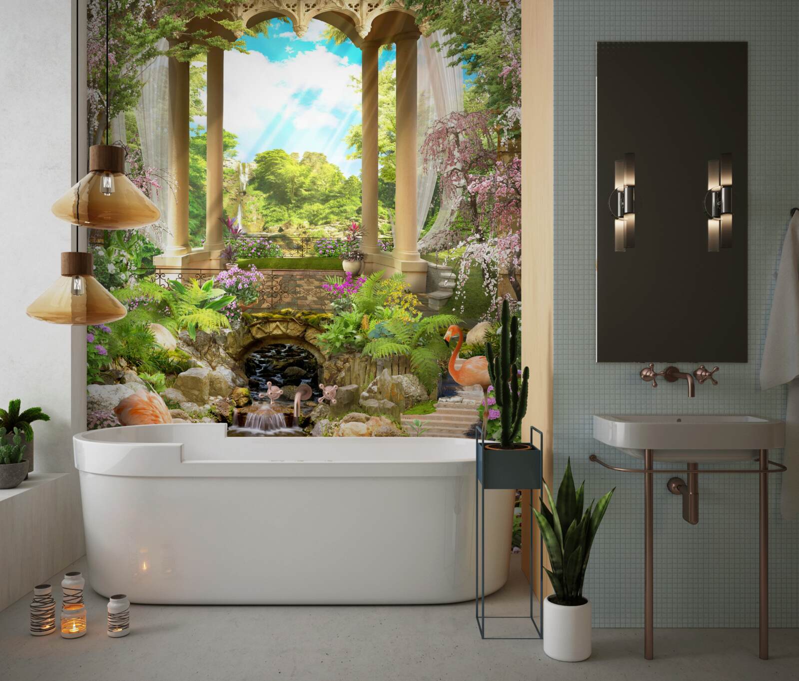 Papier peint jardin délicieux