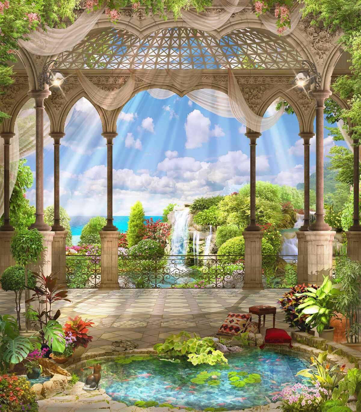 Papier peint une terrasse extrêmement attrayante