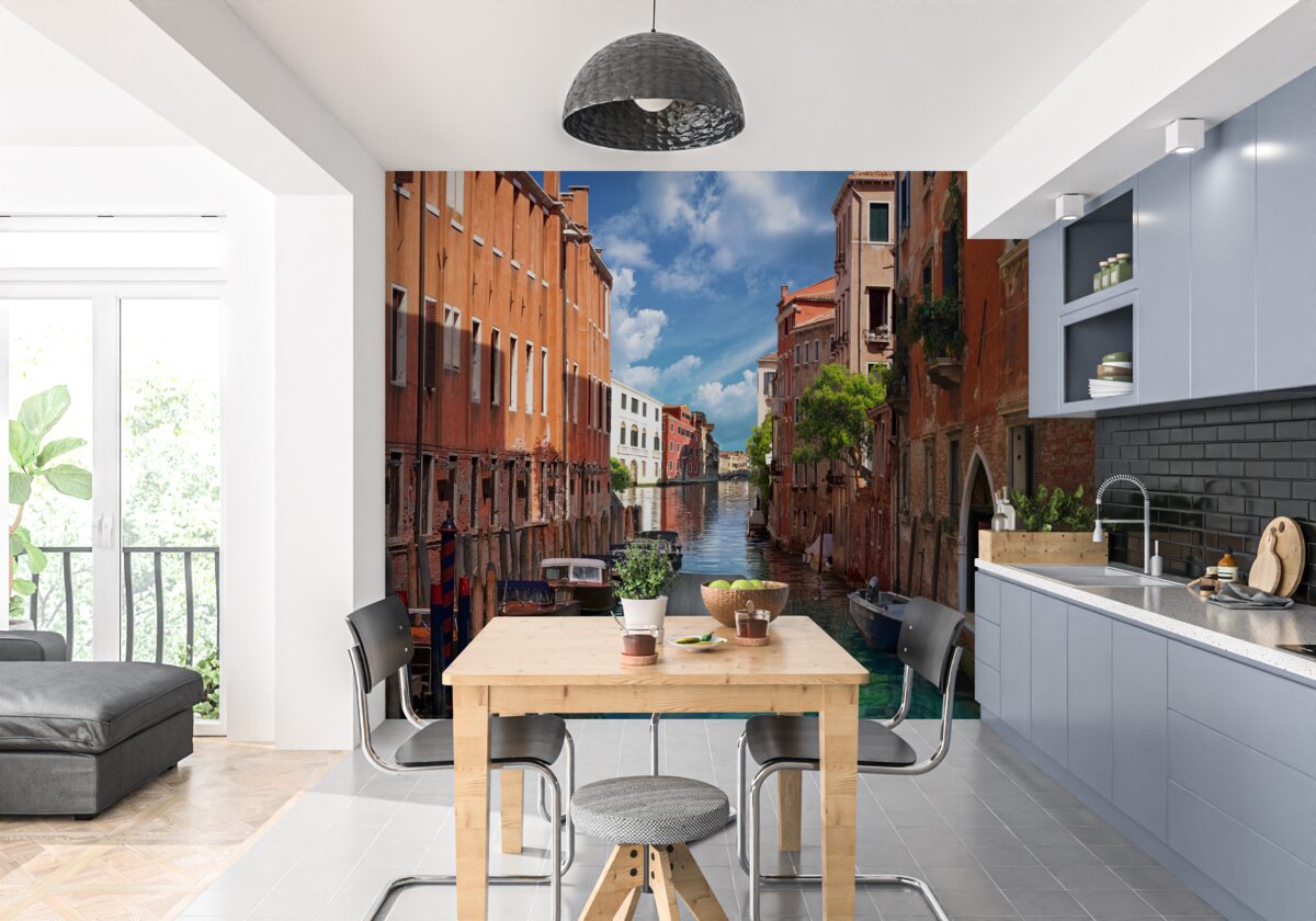 Papier peint passage étroit entre les bâtiments à venise