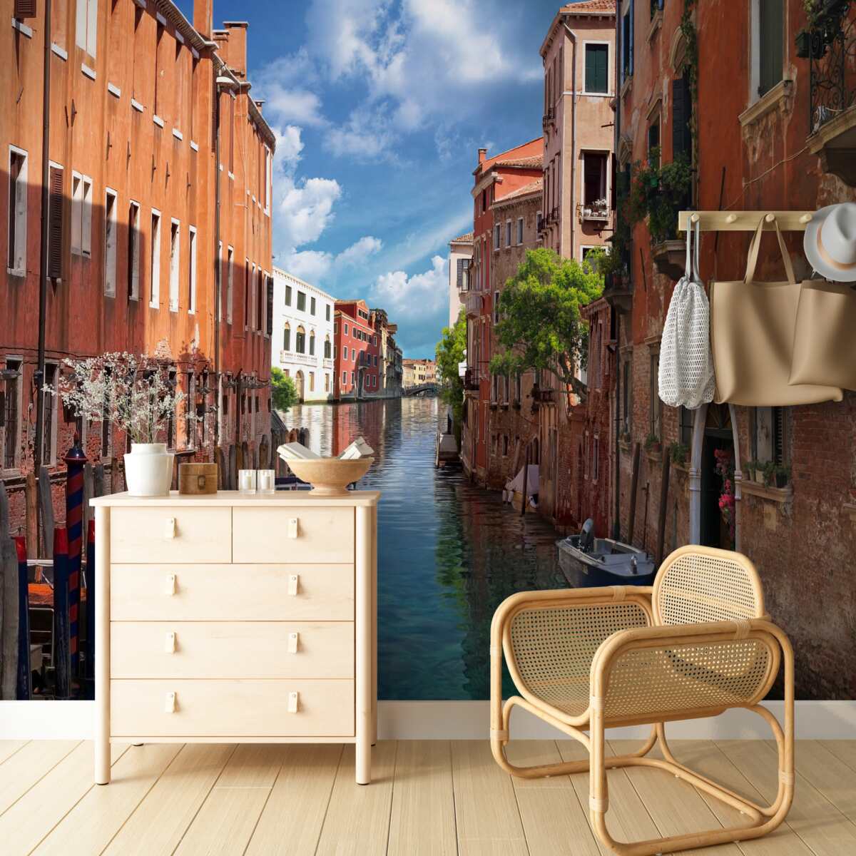 Papier peint passage étroit entre les bâtiments à venise