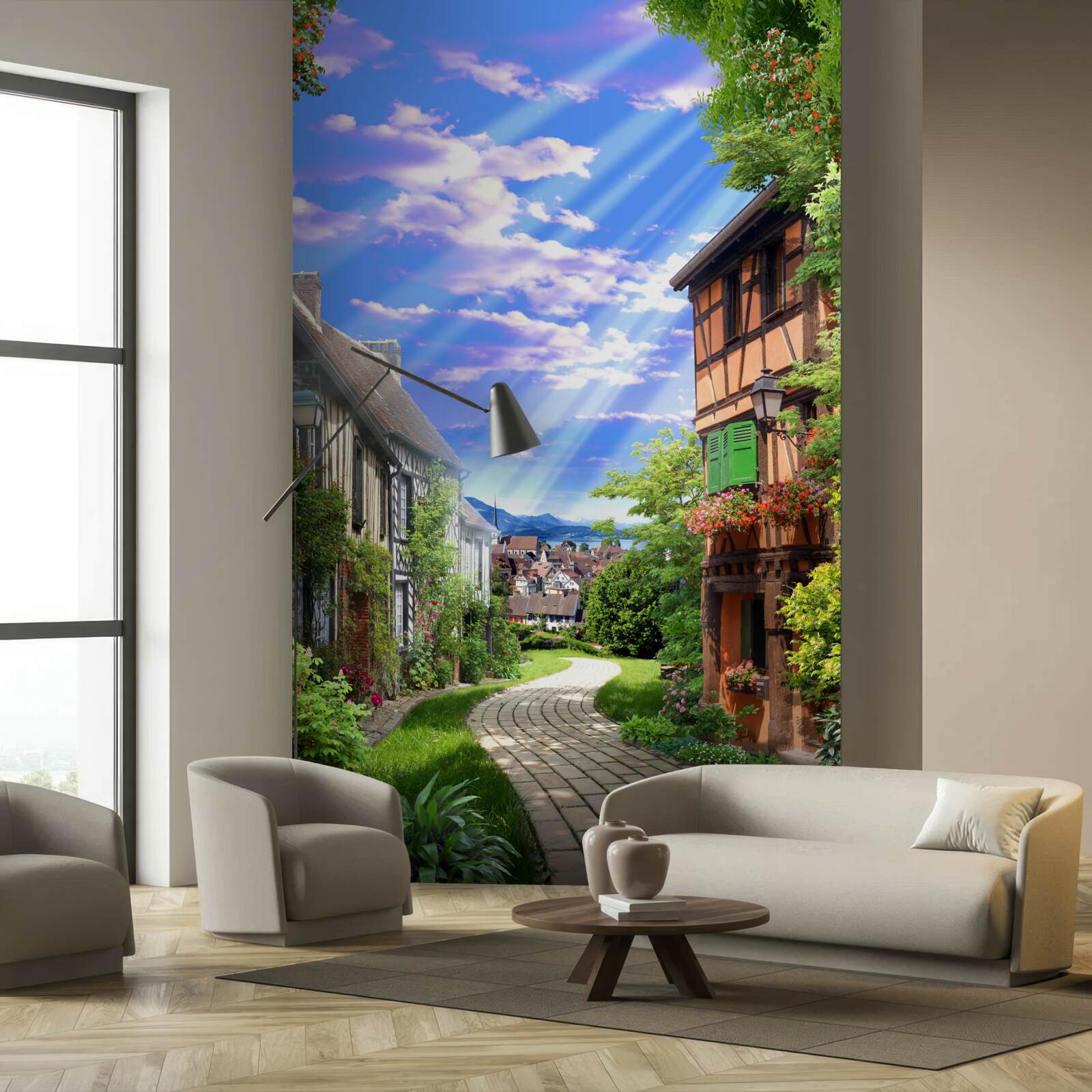 Papier peint feu vert