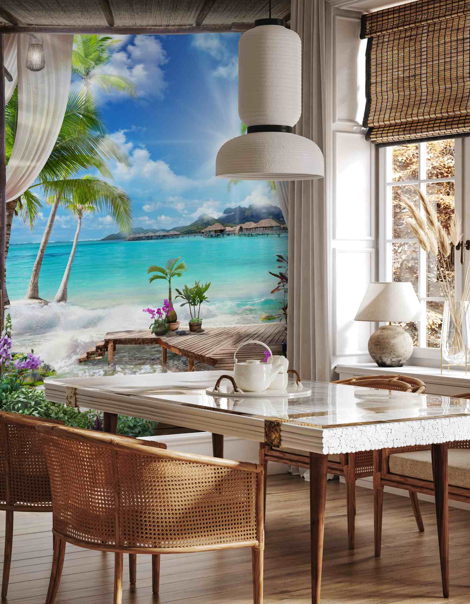 Papier peint beau paysage de plage