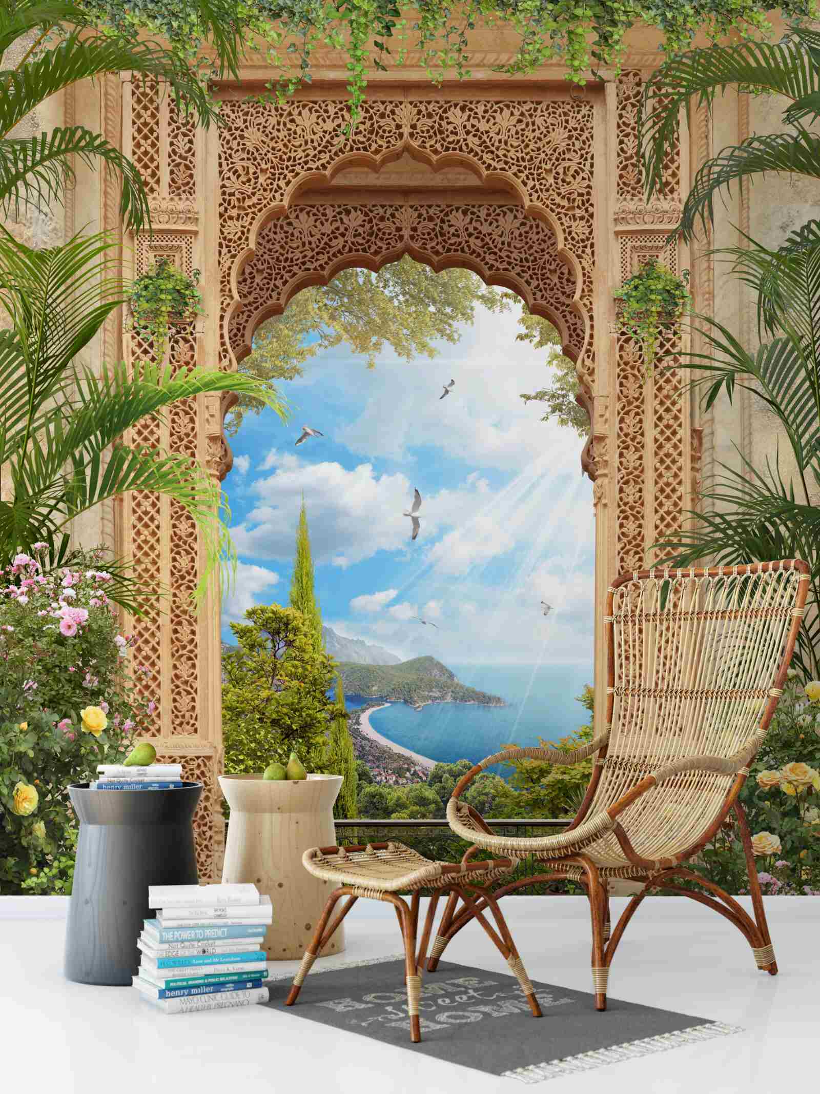 Papier peint arc gracieux et ajouré