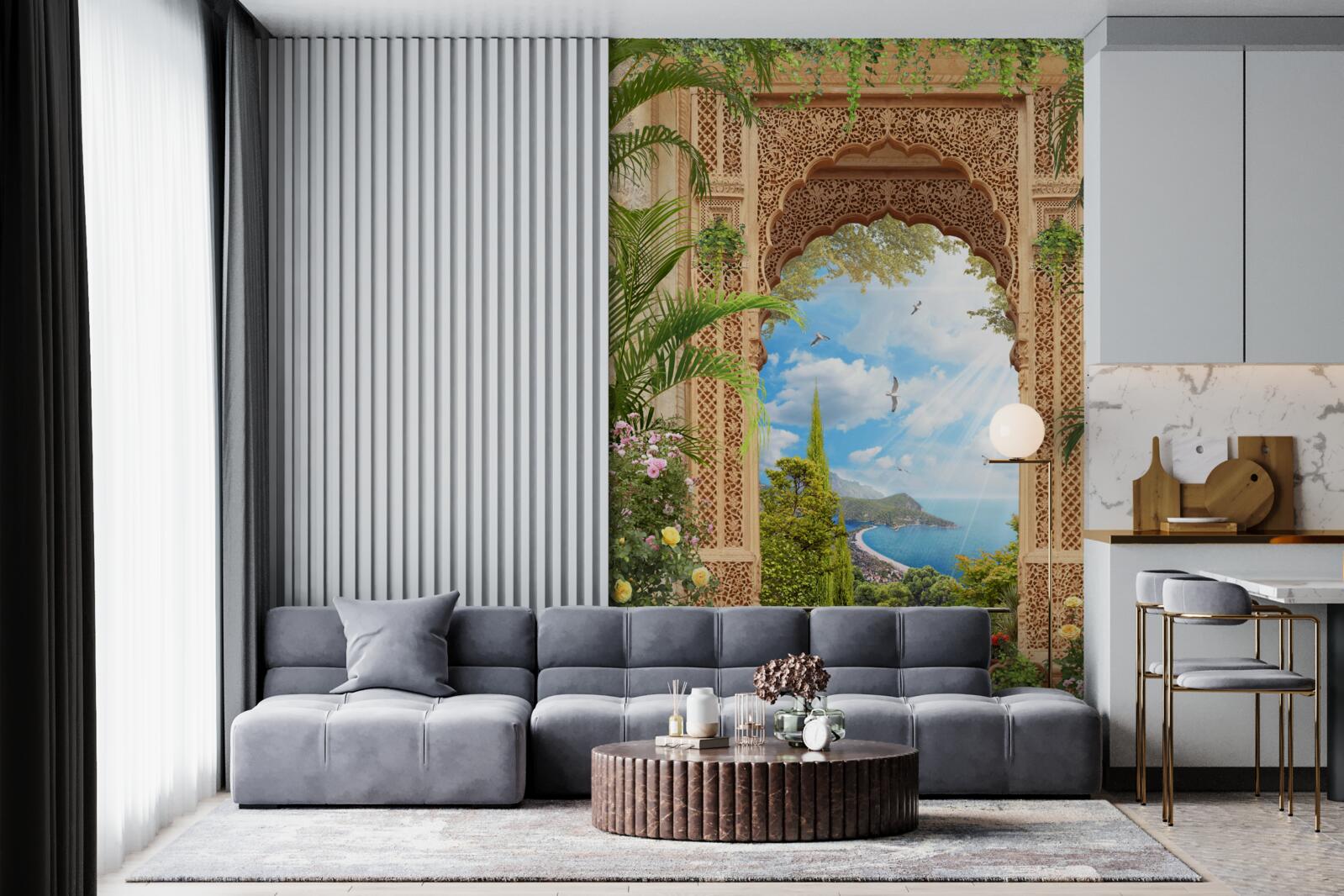 Papier peint arc gracieux et ajouré