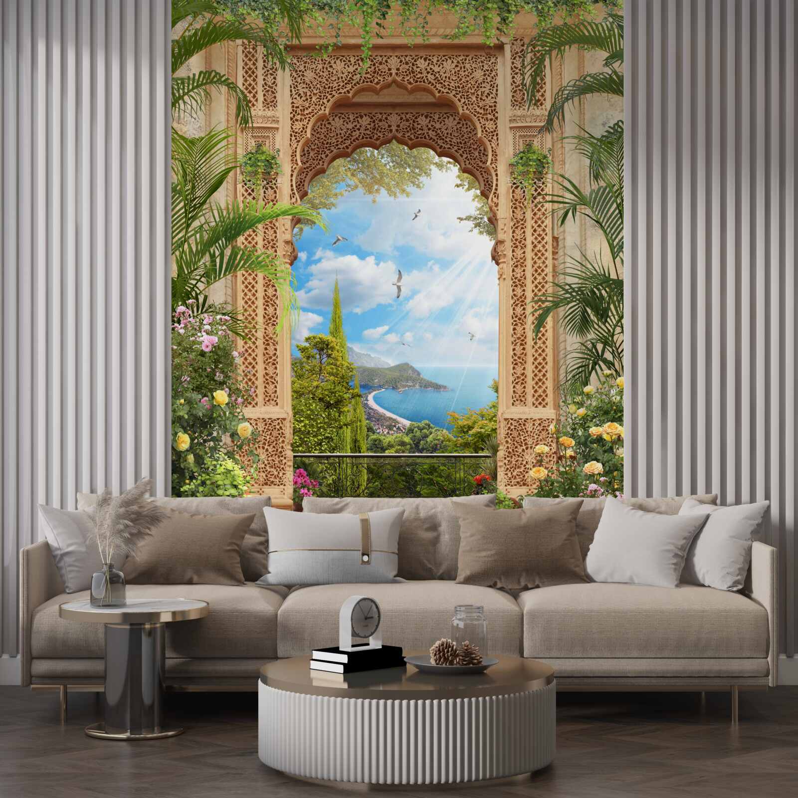 Papier peint arc gracieux et ajouré