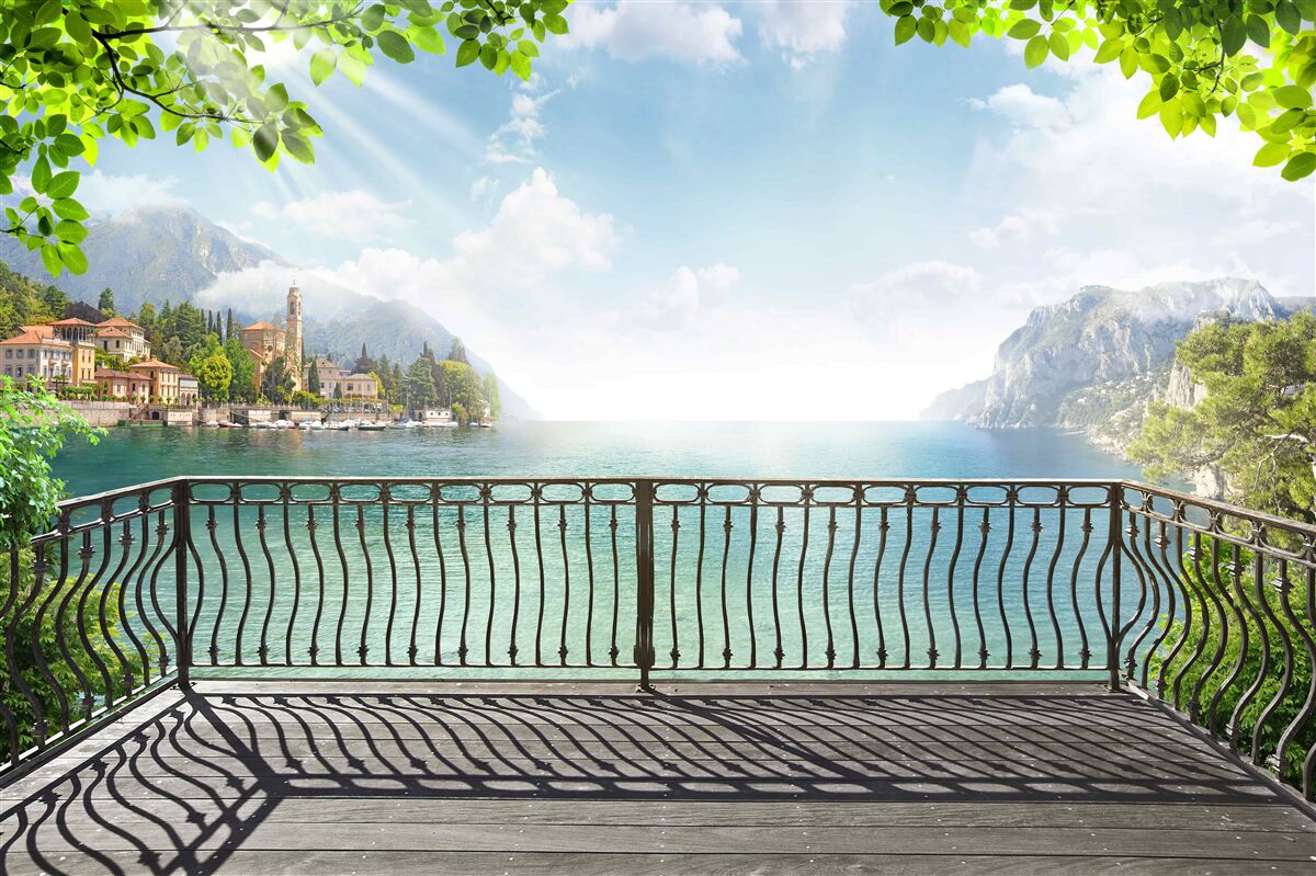 Papier peint panorama depuis la terrasse ouverte