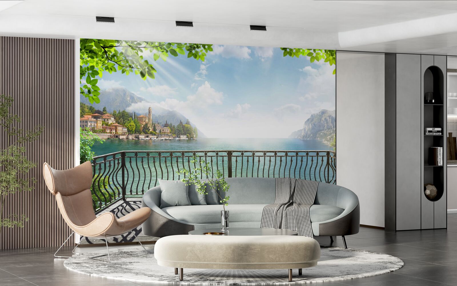 Papier peint panorama depuis la terrasse ouverte