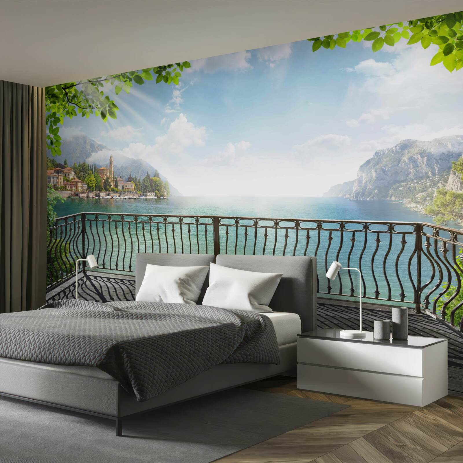 Papier peint panorama depuis la terrasse ouverte