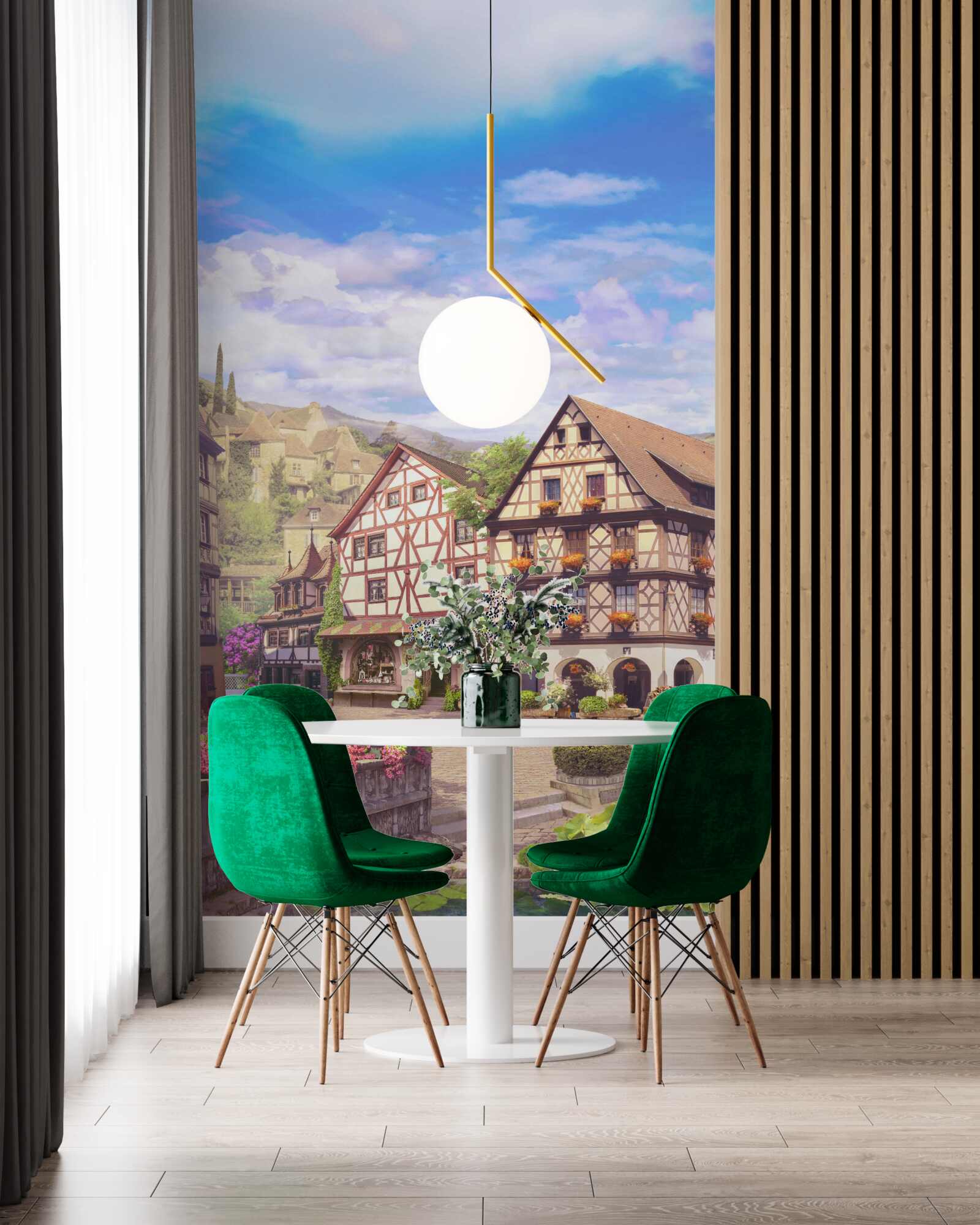 Papier peint belle vue sur la ville